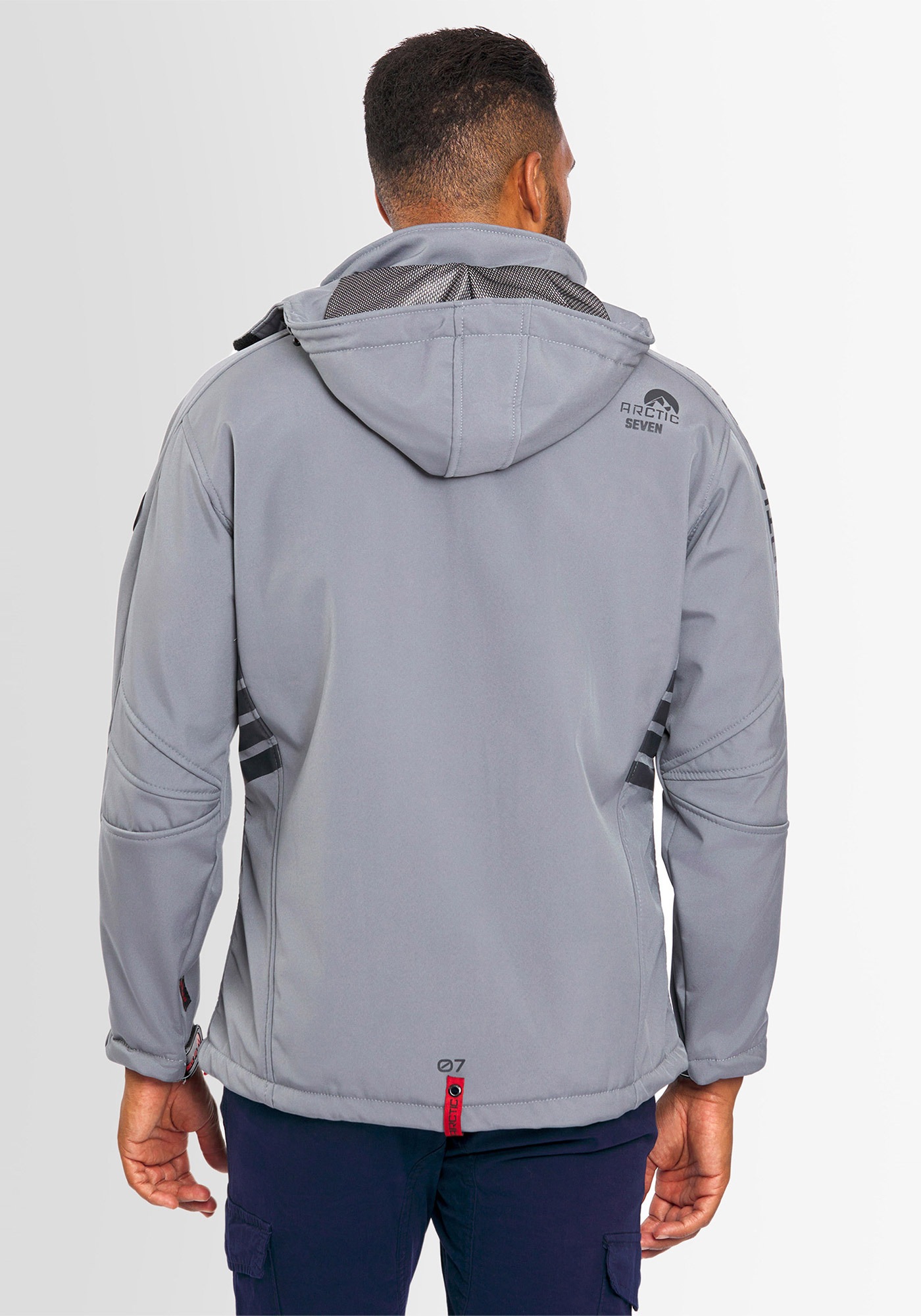 Arctic Seven Softshelljacke »ASPierr« sportliche Outdoor Funktionsjacke mit abnehmbarer Kapuze