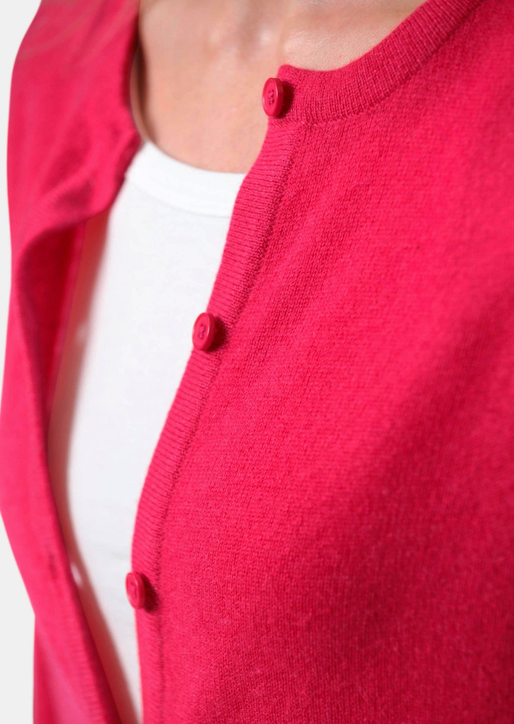 GOLDNER Strickpullover »Kaschmirstrickjacke mit Rundhalsausschnitt Kuschelweiche Kaschmir-Strickjacke mit Rundhals«