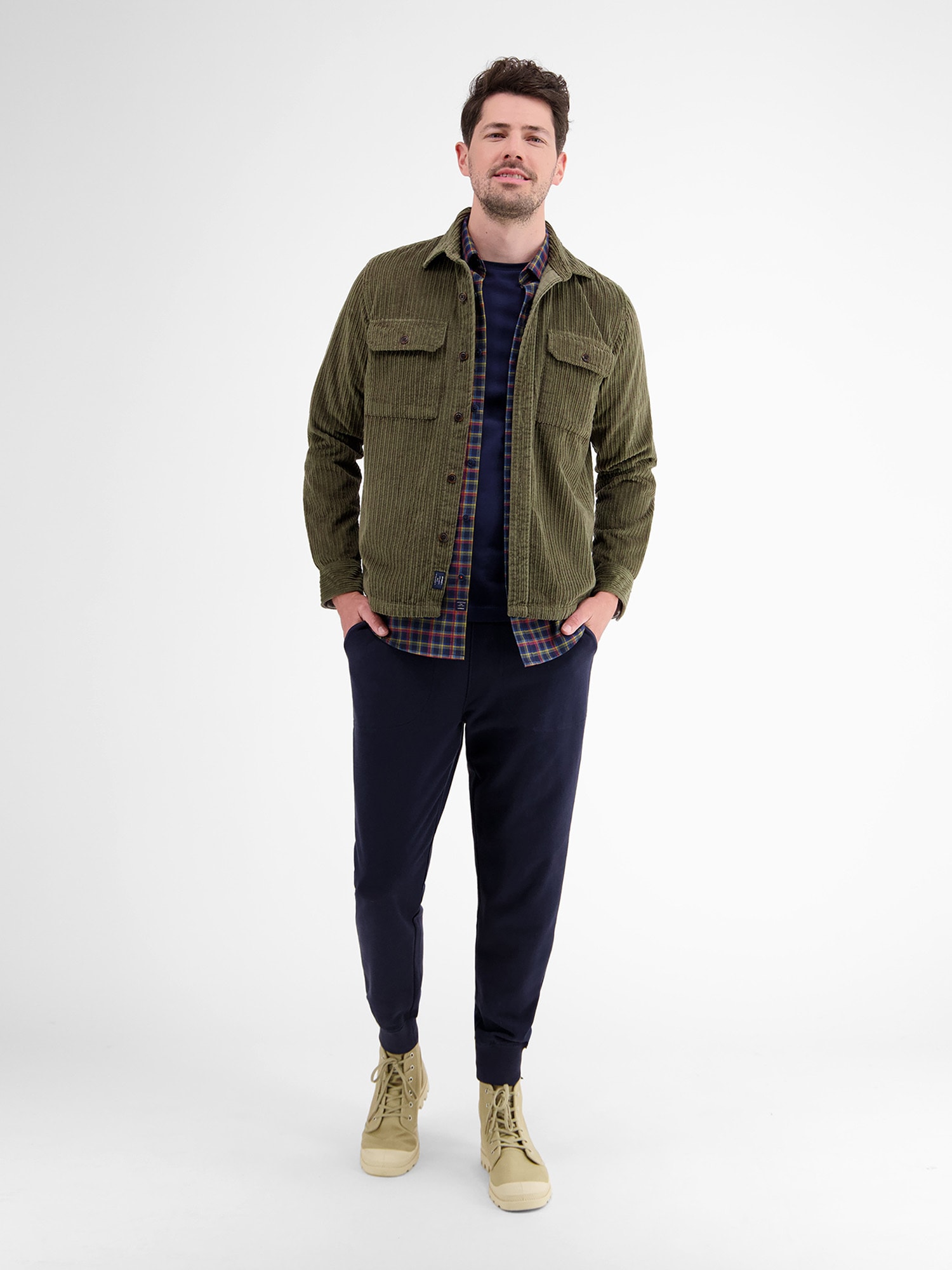 LERROS Langarmhemd »LERROS Overshirt *Corduroy*«