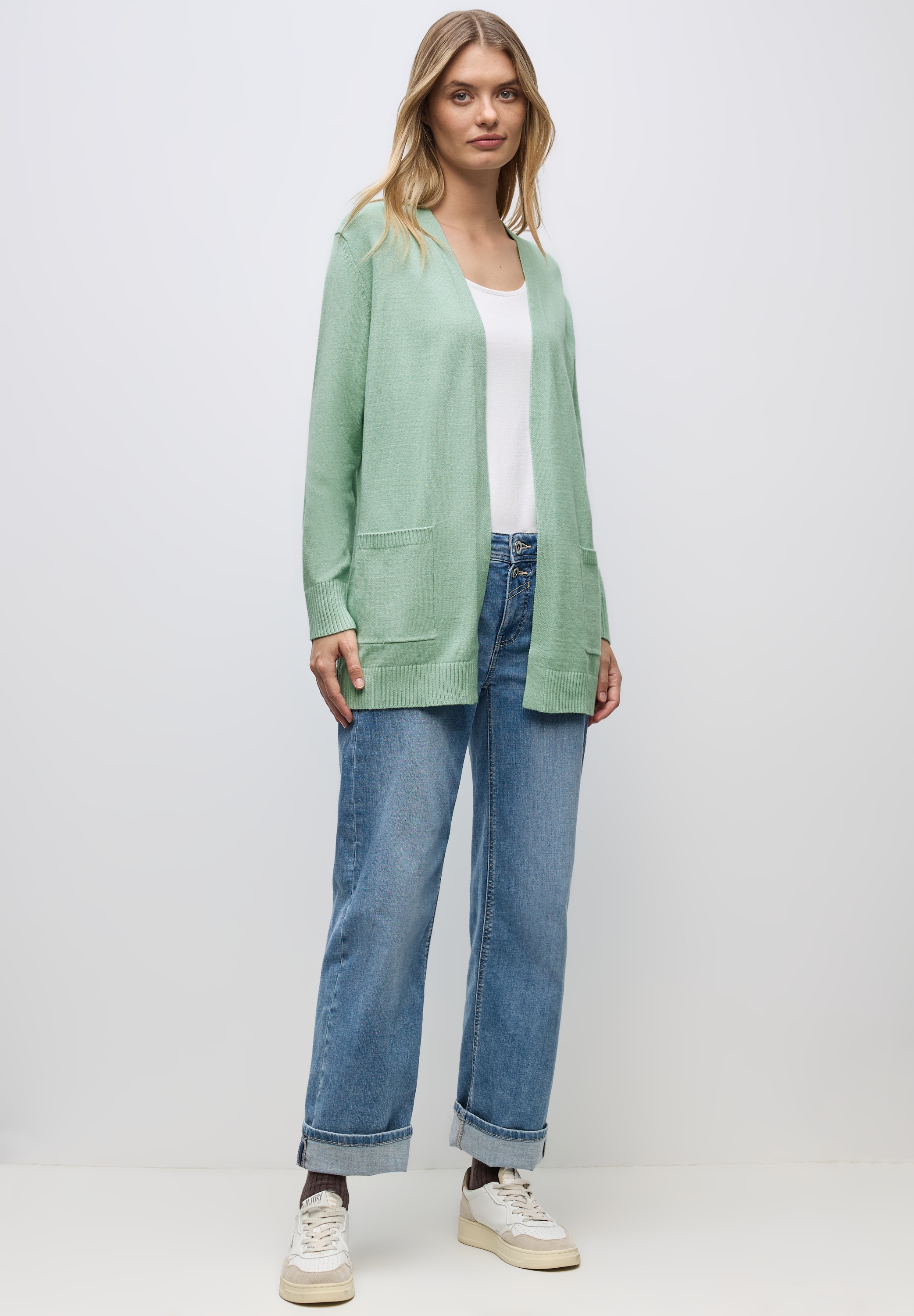 STREET ONE Strickjacke, aus softem Materialmix