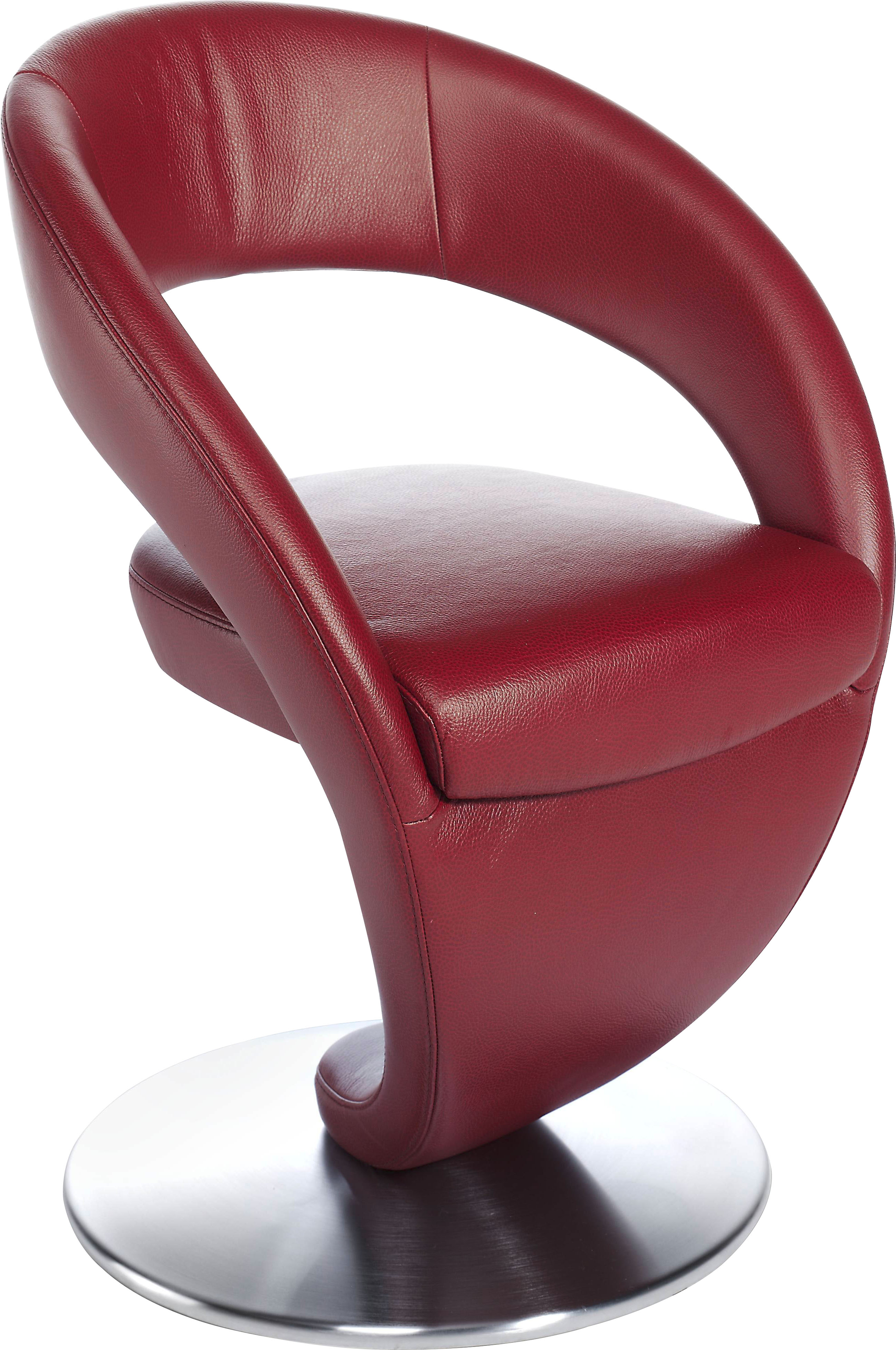 K+W Komfort & Wohnen "Wave, Drehstuhl, Polsterstuhl" () Design-Drehstuhl, Drehteller in Edelstahloptik
