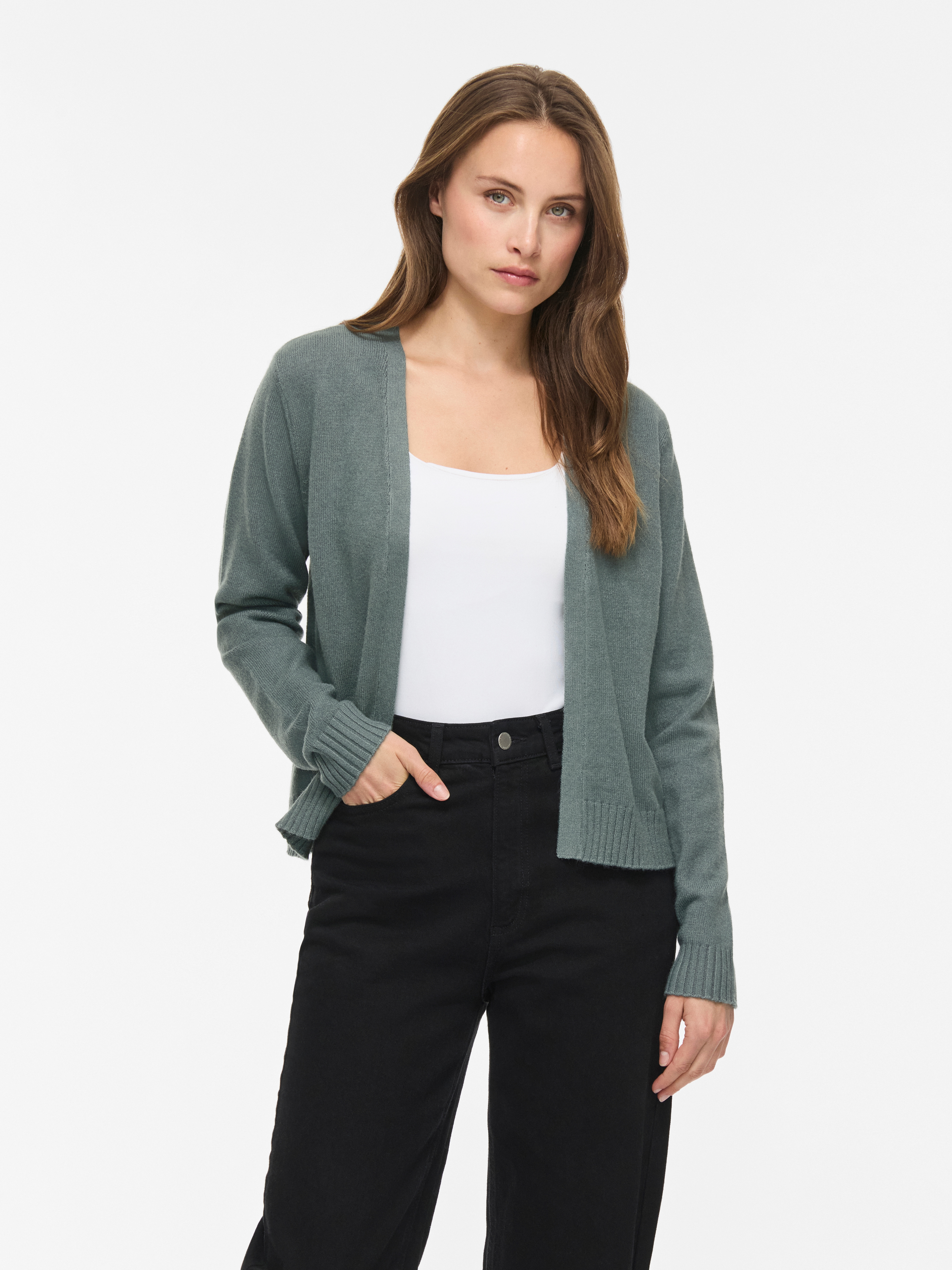 Vila Cardigan "VIRIL SHORT L/S KNIT CARDIGAN-NOOS" Materialmix, regular fit