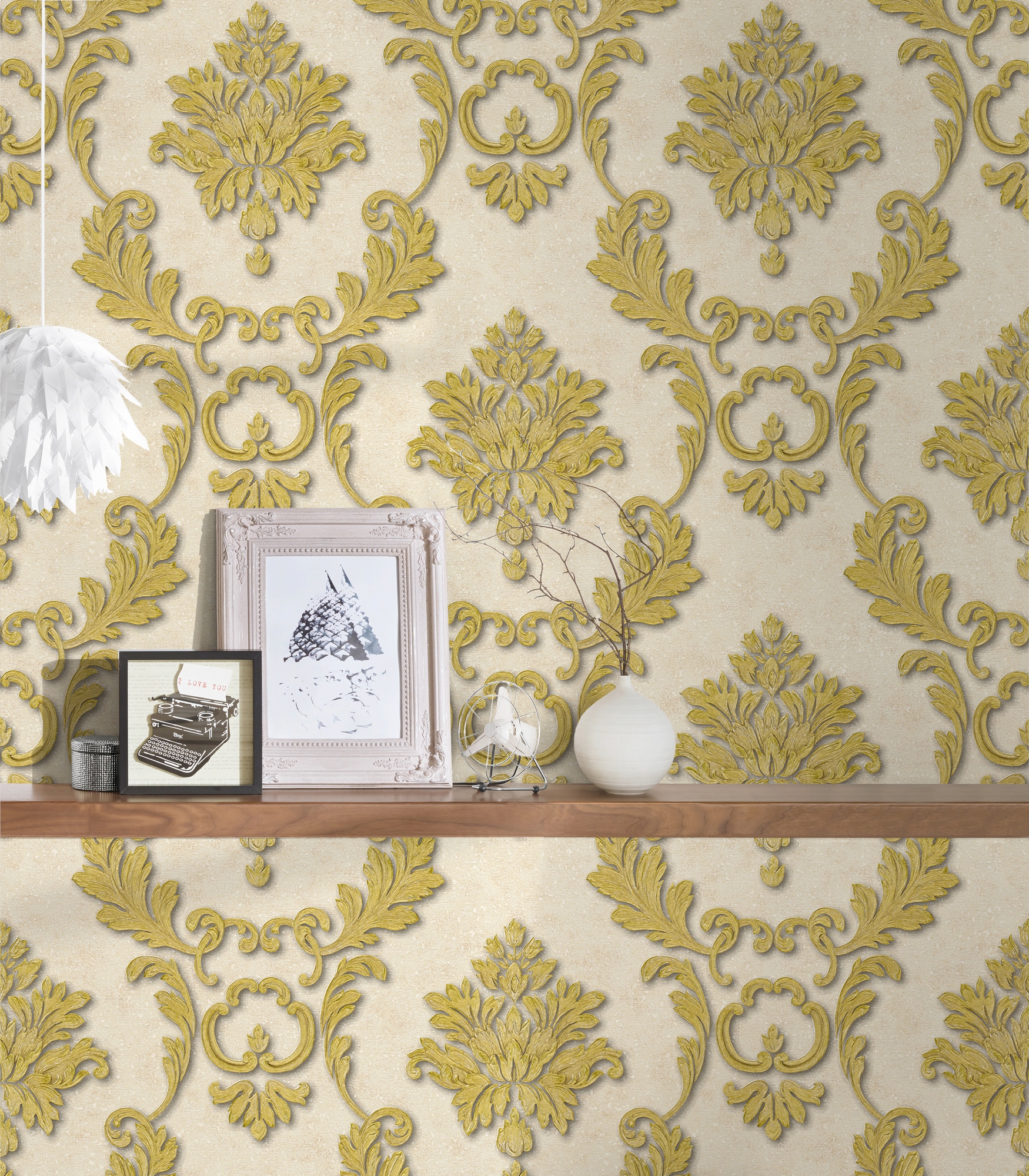 Architects Paper Vliestapete »Luxury wallpaper«, Barock, Textil Tapete Barock Metallic Effekt