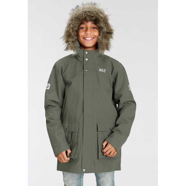 Jack Wolfskin 3-in-1-Funktionsparka »B ELK ISLAND 3IN1 PARKA - für Kinder«,  mit Kapuze, Wasserdicht & Winddicht & Atmungsaktiv auf Rechnung | BAUR