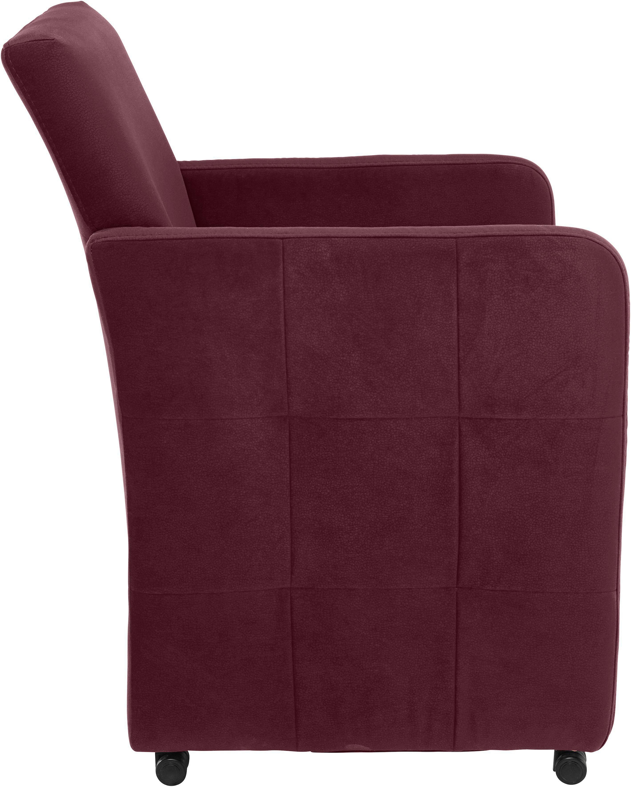 exxpo - sofa fashion Esszimmersessel »Barista, Loungesessel auf Rollen mit hoher Bodenfreiheit«