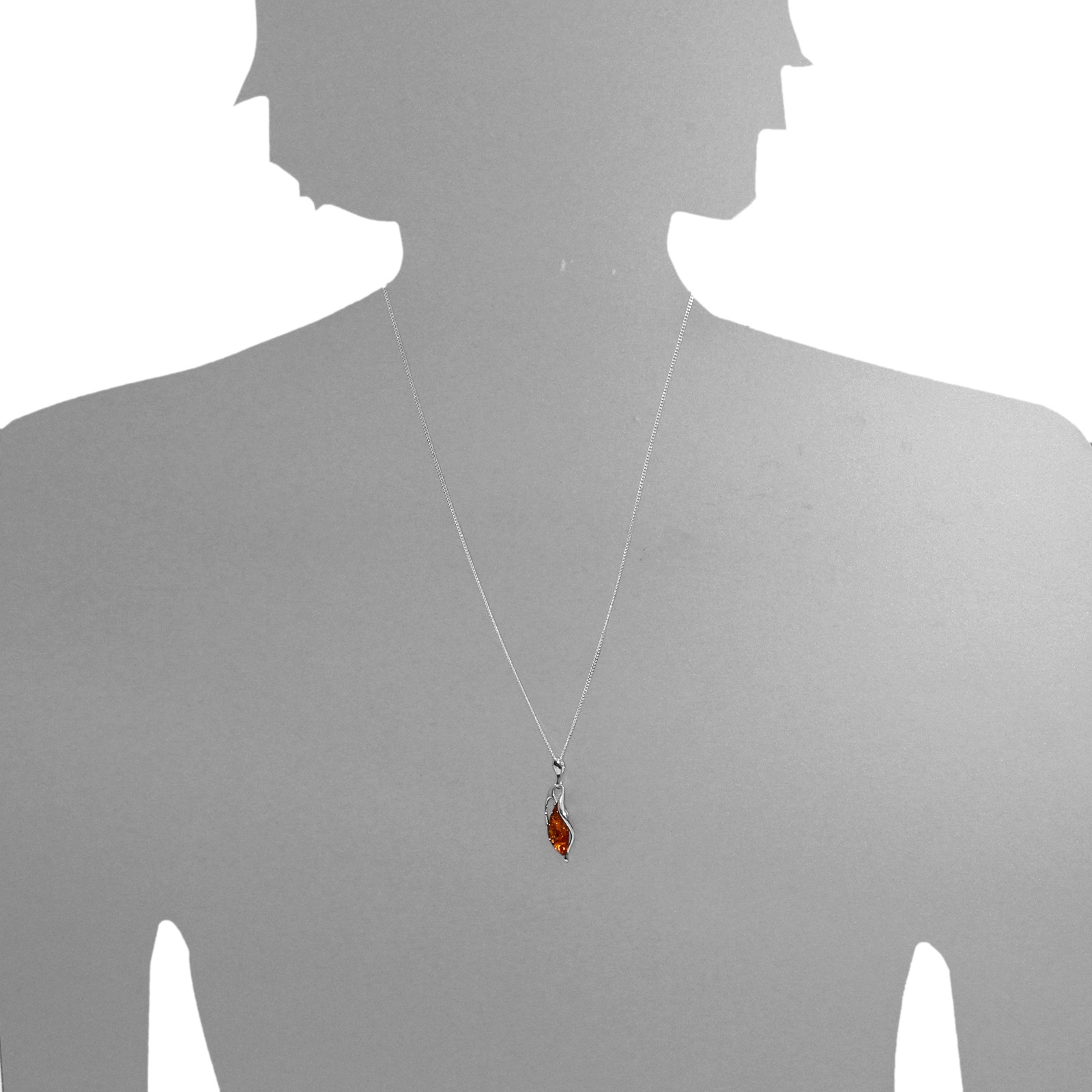 OSTSEE-SCHMUCK Kette mit Anhänger »- Balea - Silber 925/000 - Bernstein«