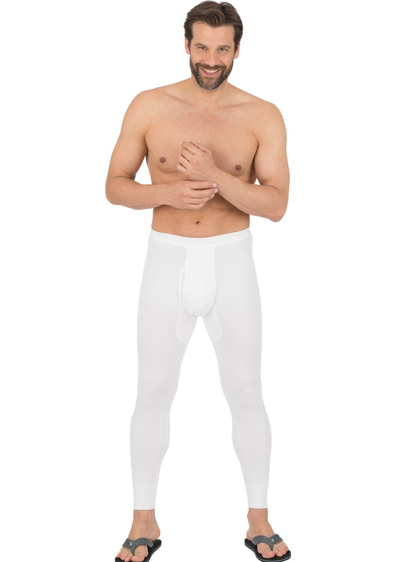 TRIGEMA Herren Lange Unterhose "TRIGEMA Lange Unterhose im Doppelpack", Gr. 10, weiß, 100% Baumwolle (Bio-Baumwolle kbA), Unterhosen
