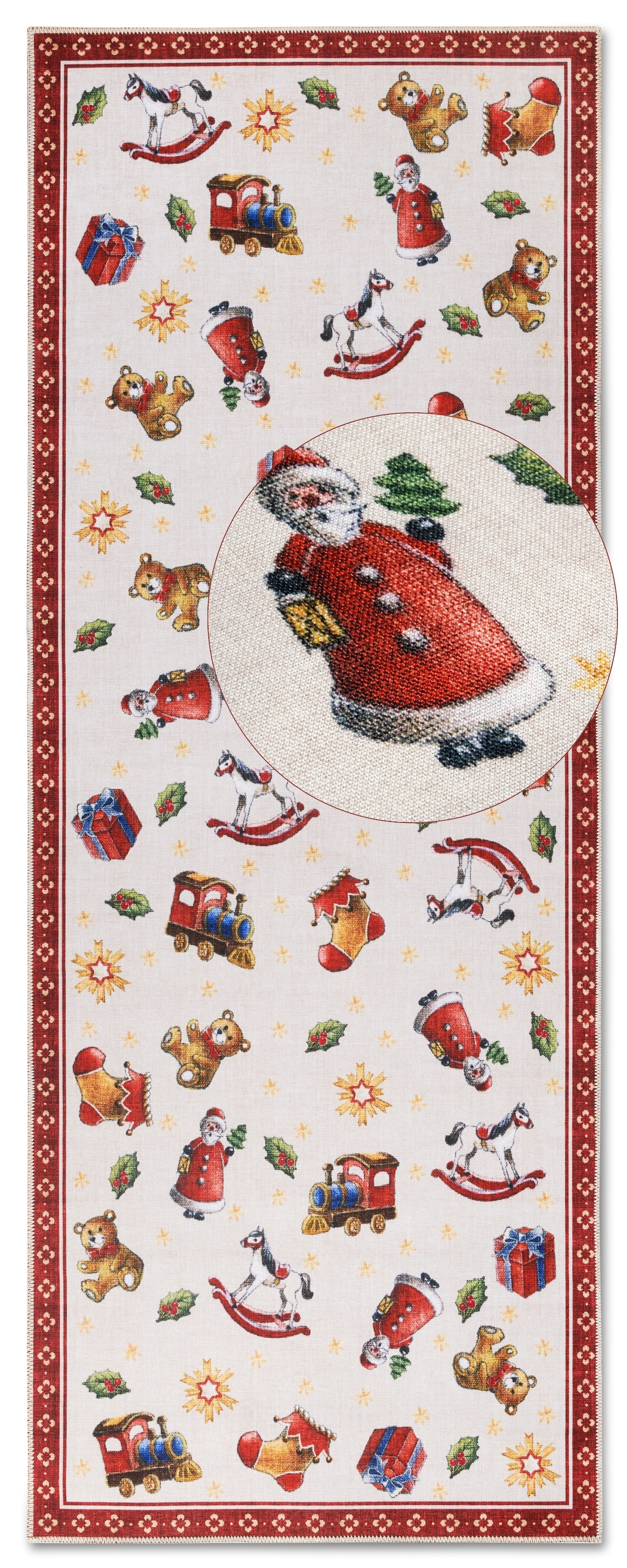 Villeroy & Boch Teppich »Nostalgic Toy's Delight, eckig, rund und Läufer«, rechteckig, 3 mm Höhe, Weihnachten, Wohnzimmer, Flur, Geschenk, Toys Delight, Dekoration