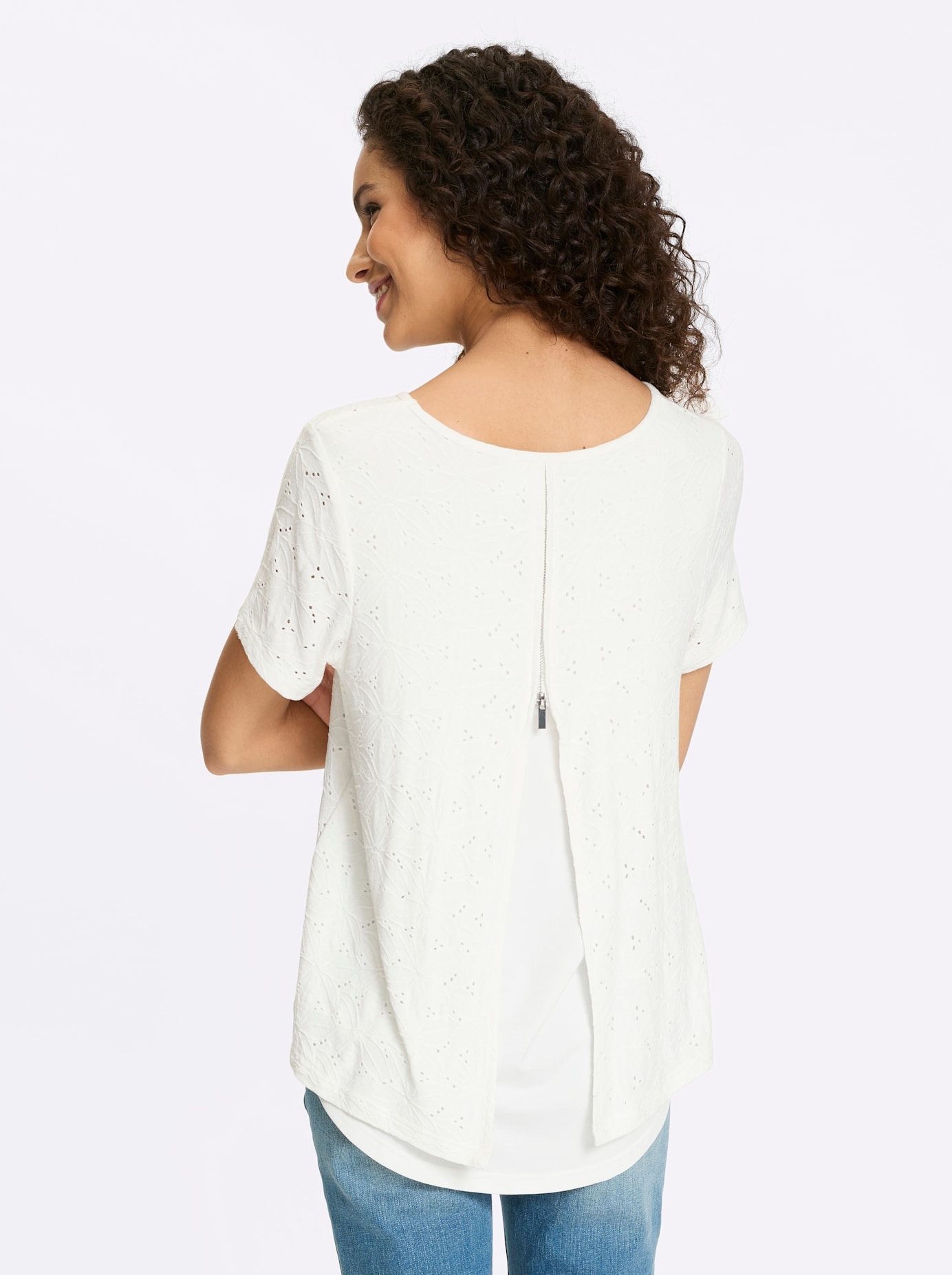 HEINE Shirt T-Shirt Ecru 34 3