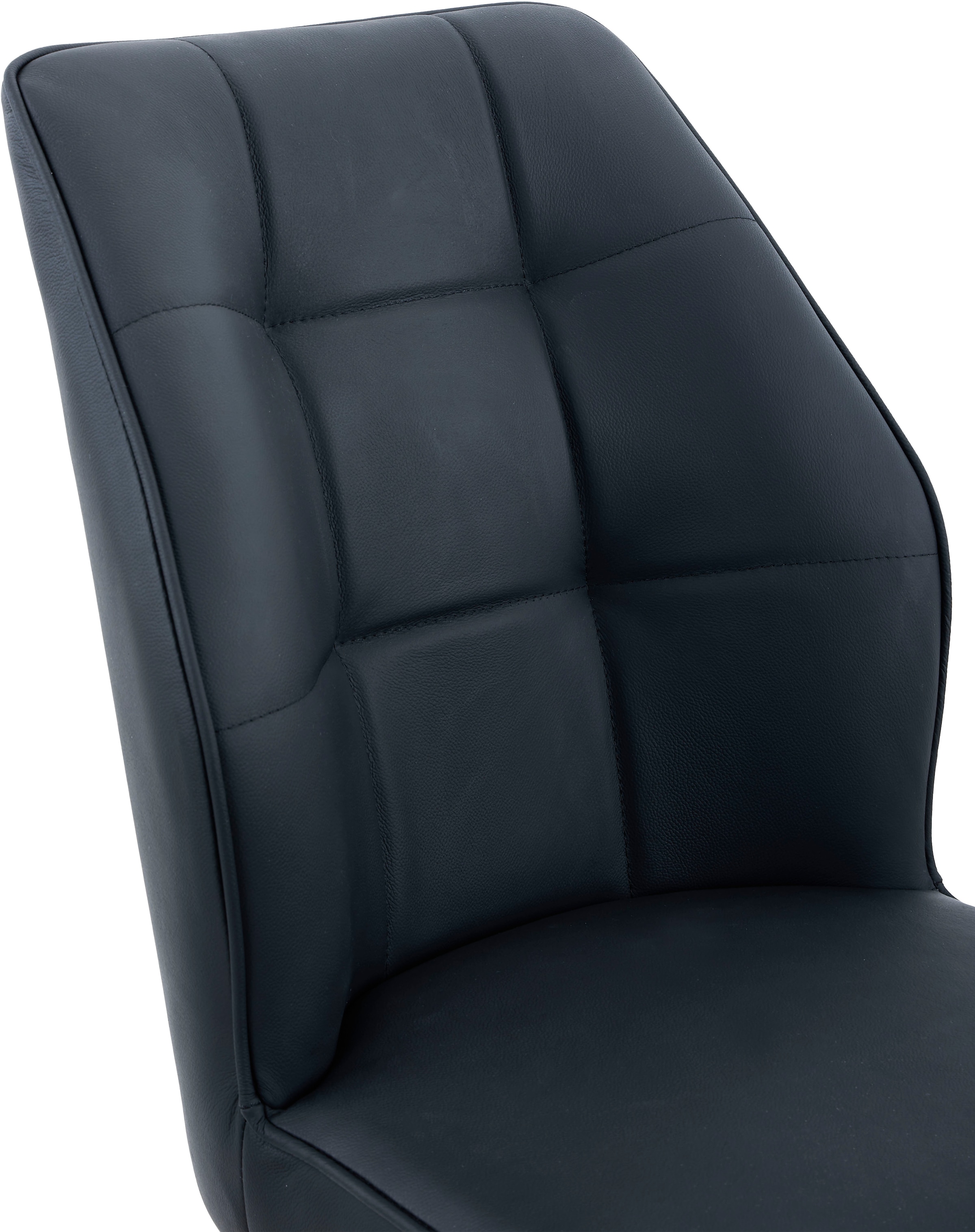 HELA 4-Fußstuhl »BRAGA« () 1 Stk.XL Sitzbreite, 360° drehbar mit Auto-Return, Echtleder