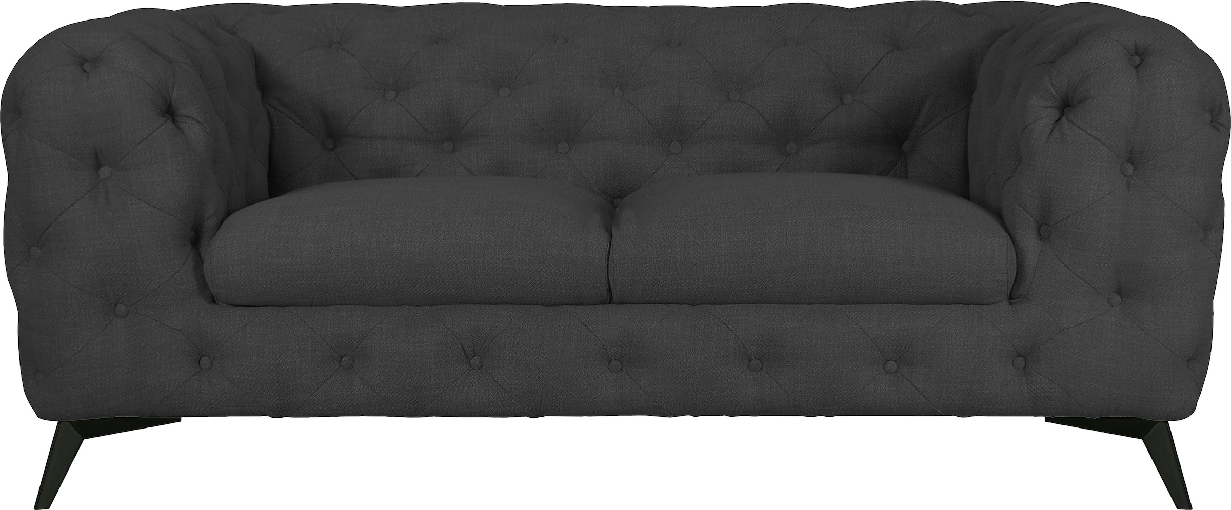 Leonique Chesterfield-Sofa "Glynis", aufwändige Knopfheftung, moderne Chesterfield Optik, Fußfarbe wählbar