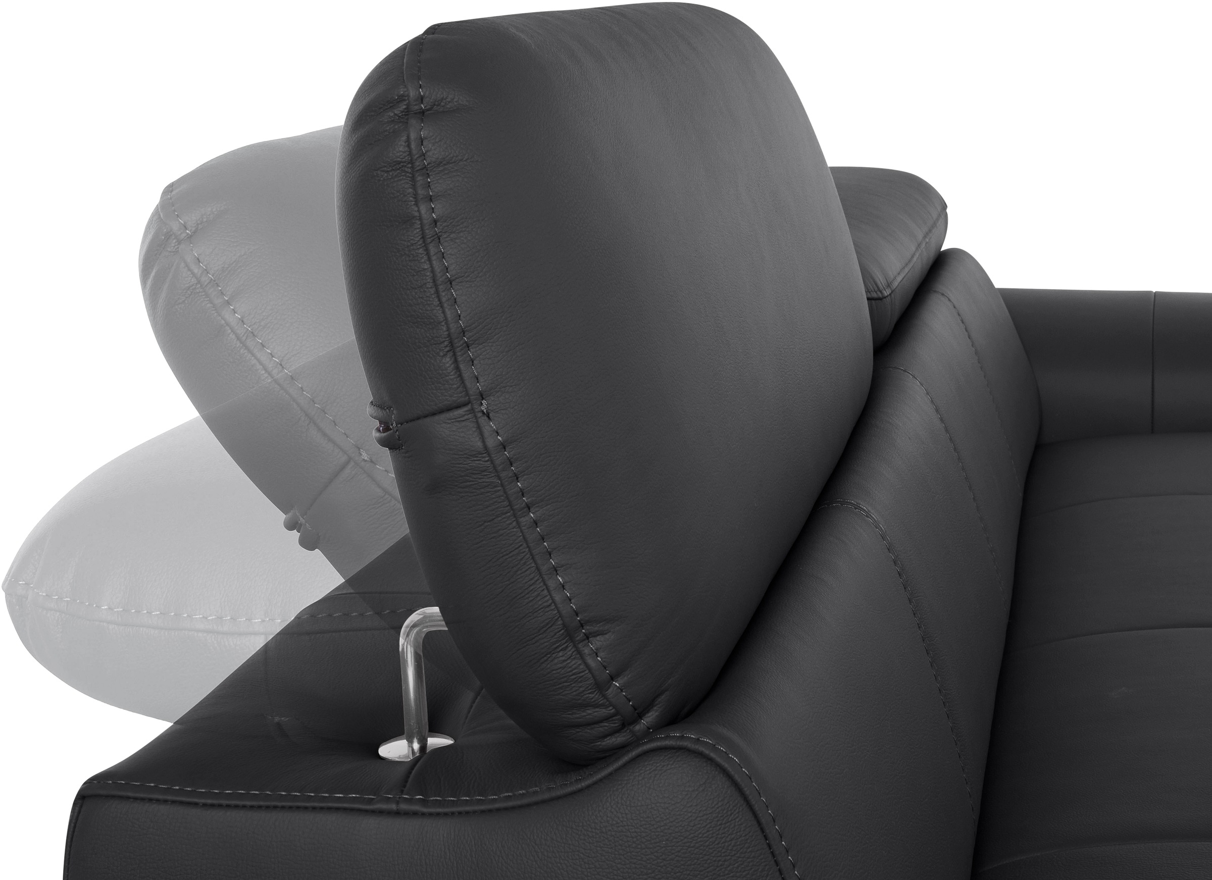 COTTA 2-Sitzer »Chef«, Big-Sofa mit Kopfteilverstellung, edle Metallkufen