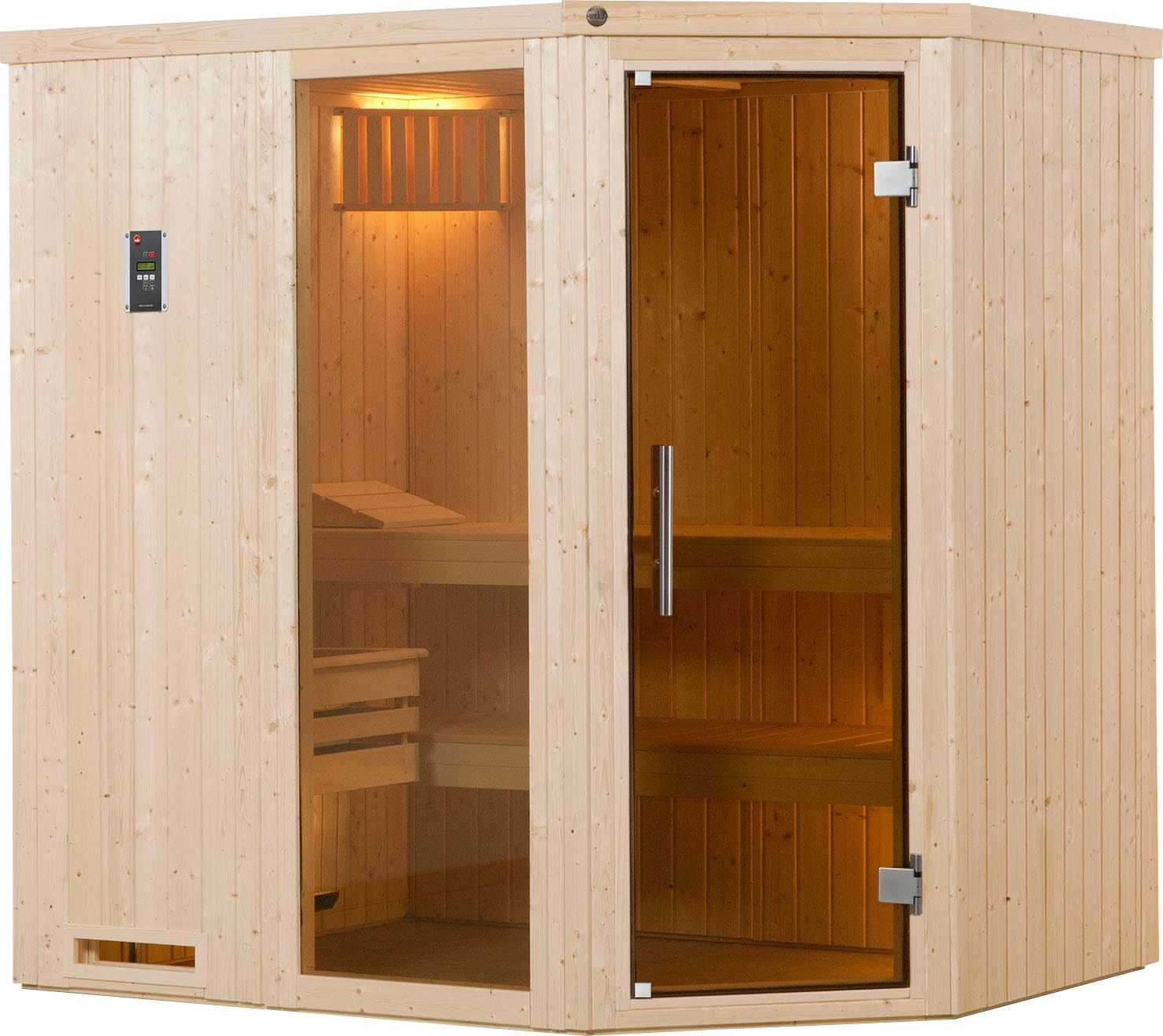 weka Sauna "Varberg" Set, 7,5 kW-Ofen mit digitaler Steuerung
