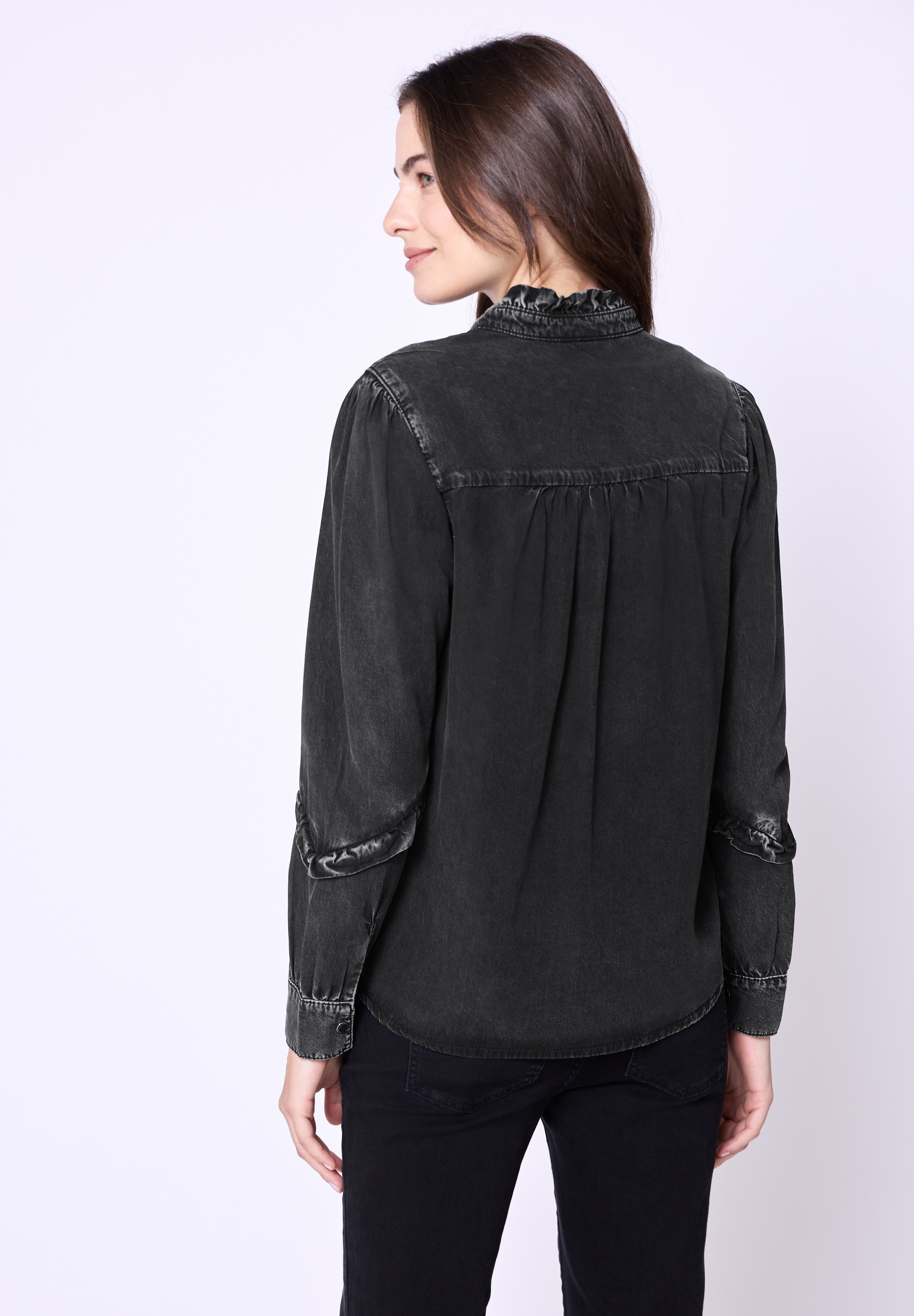 STREET ONE STUDIO Langarmbluse , mit Stehkragen
