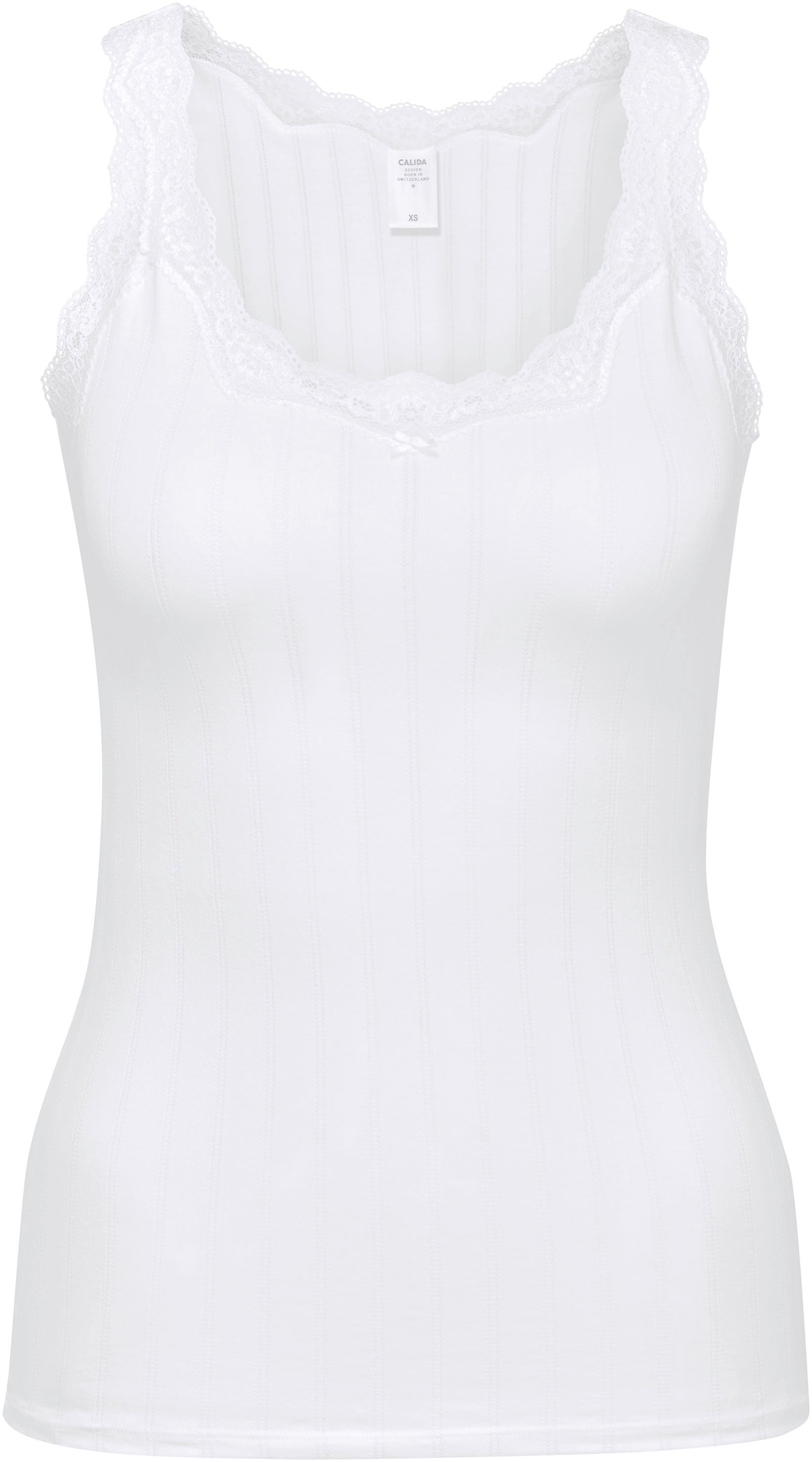 CALIDA Tanktop "Etude Toujours", zarte Spitze, Nadelstreifen-Design, Cotton günstig online kaufen