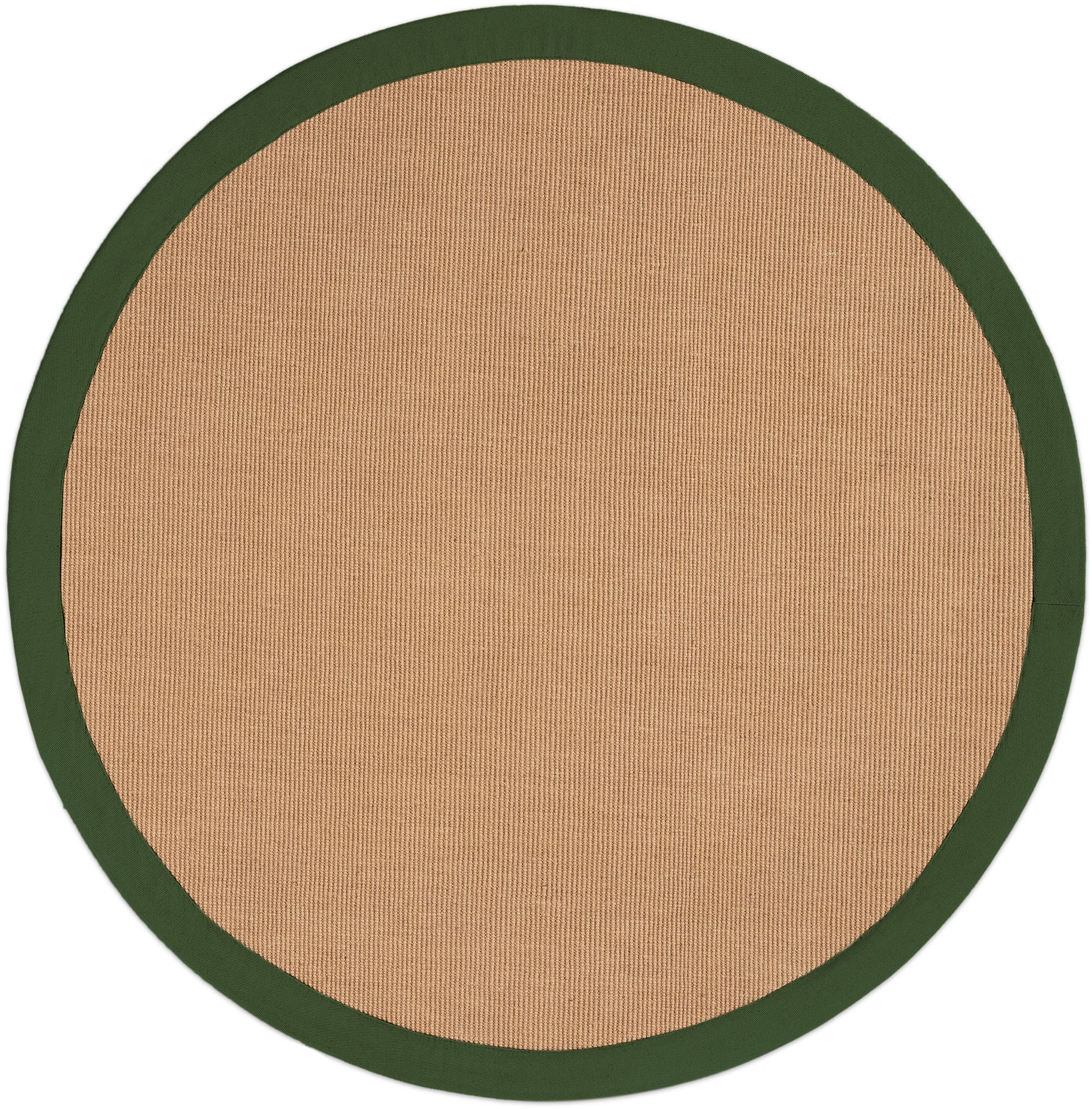 carpetfine Sisalteppich »Sisal«, rund, 5 mm Höhe, mit farbiger Bordüre, Anti-Rutsch Rückseite