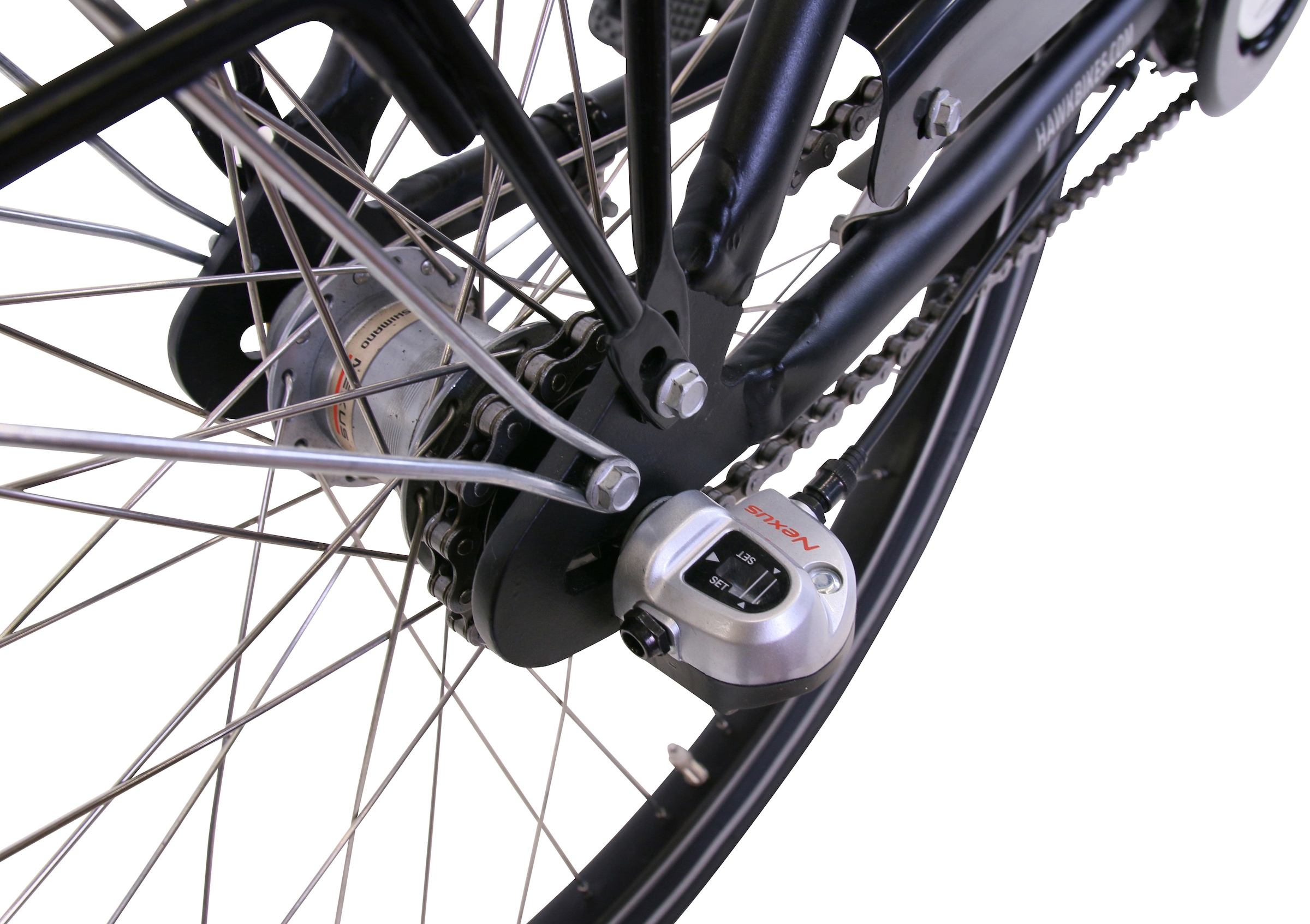 HAWK Bikes Cityrad »City Comfort Premium Black«, 3 Gang, Shimano, Nexus Schaltwerk, für Damen und Herren