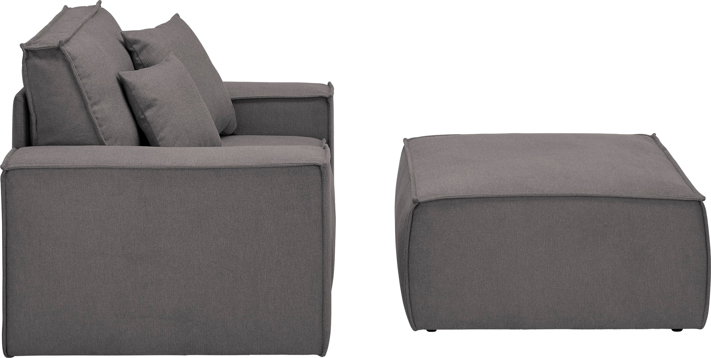 andas Loveseat »Finnley«, (2 St.), Loveseat und Hocker im Set, passend zur Polster-Serie Finnley