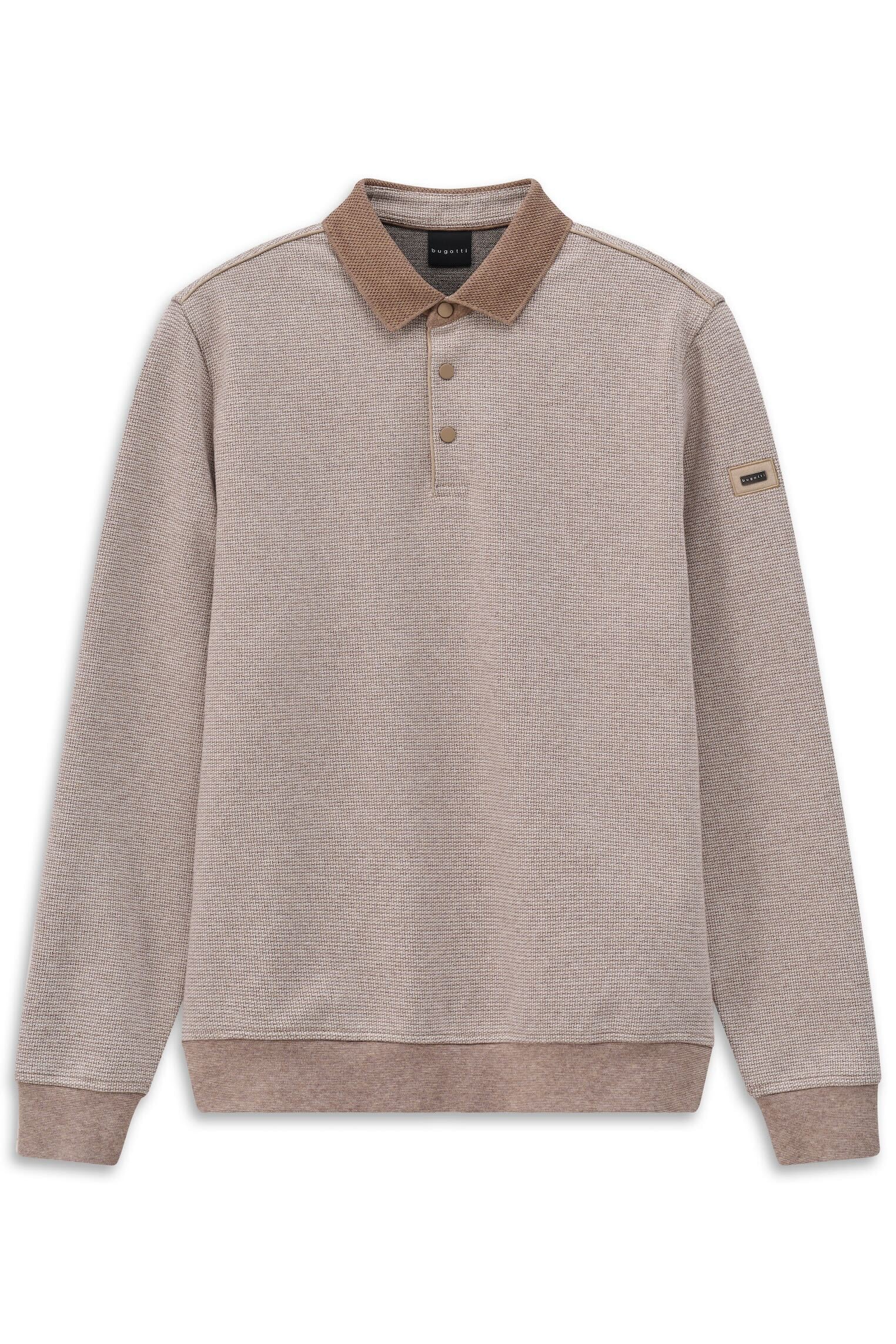 bugatti Polokragenpullover »Modern Fit« mit Druckknöpfen