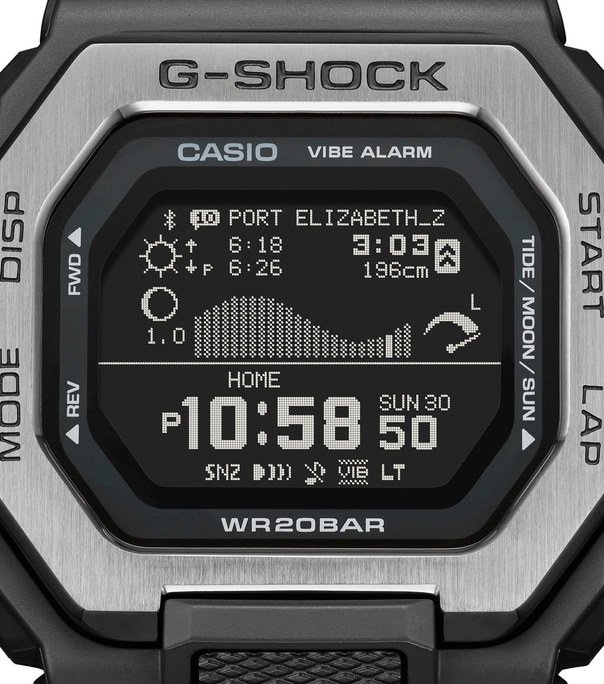 CASIO G-SHOCK Smartwatch »GBX-100TT-8ER«, (Armbanduhr, Herrenuhr, Bluetooth, Stoppfunktion, Mondphase)