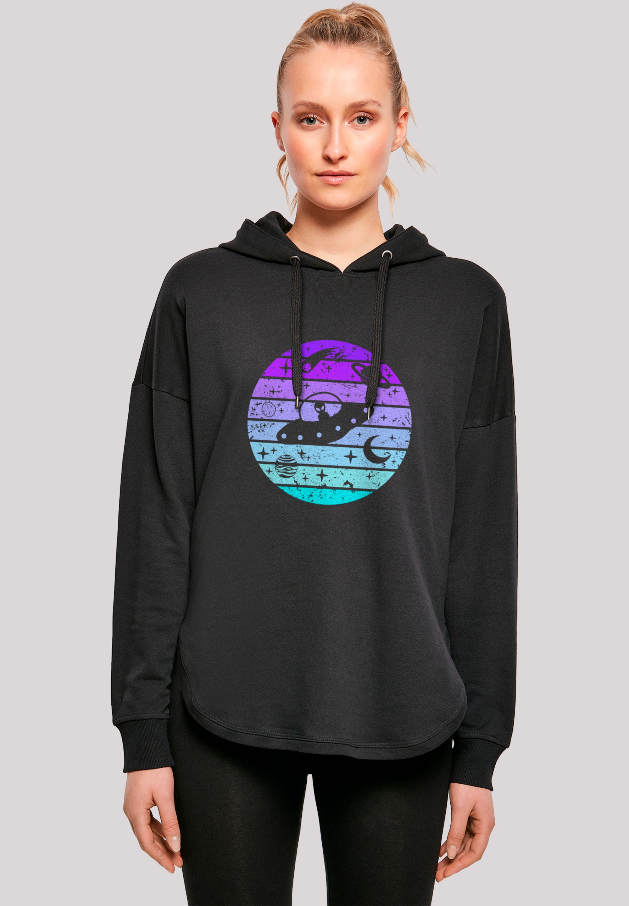 F4NT4STIC Kapuzenpullover "Retro Alien Weltraum Sonnenuntergang" Premium Qu günstig online kaufen