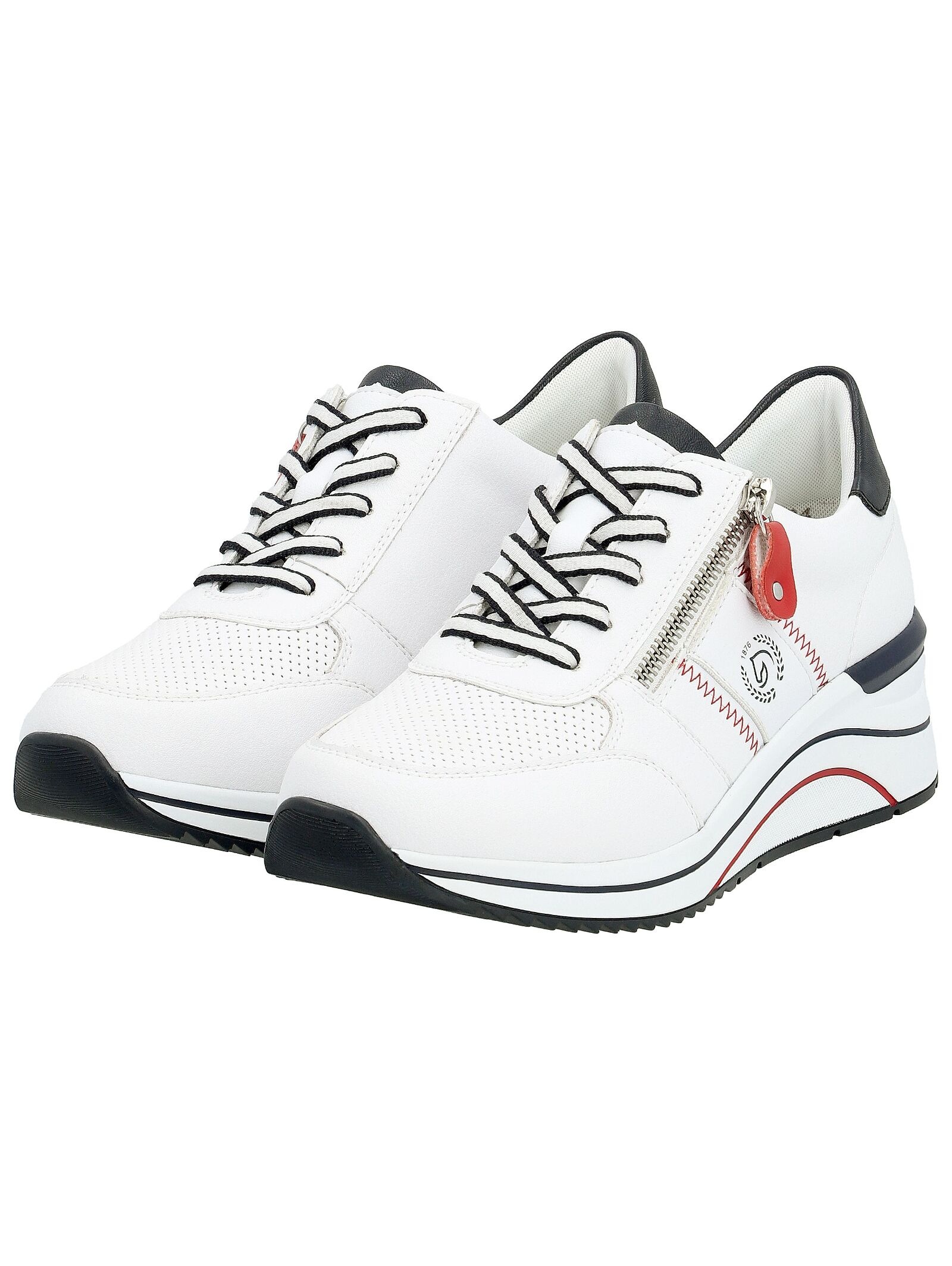 Remonte Damen Keilsneaker Weiß Dunkelblau 41 6