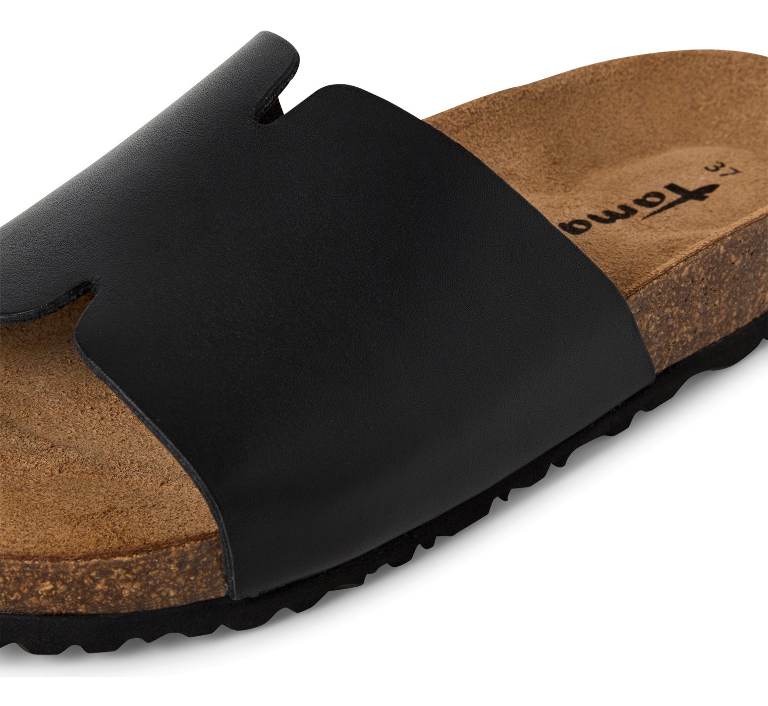 Tamaris Pantolette, Sommerschuh, Flats, Schlupfschuh mit breiter Bandage