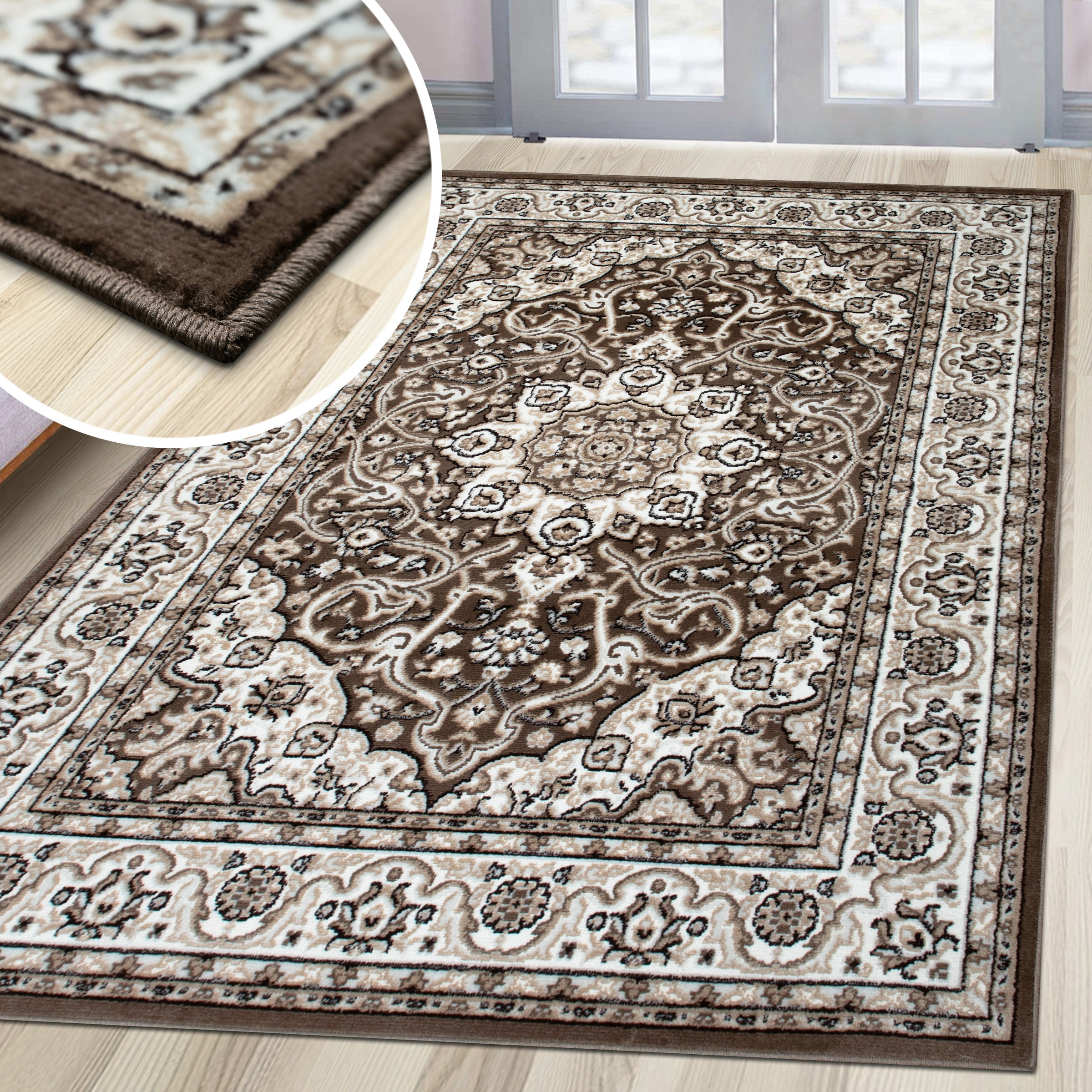 my home Teppich »Miane, Orient-Design, kurzflor«, rechteckig, 8 mm Höhe, weiche Haptik, Wohnzimmer, Esszimmer, Schlafzimmer