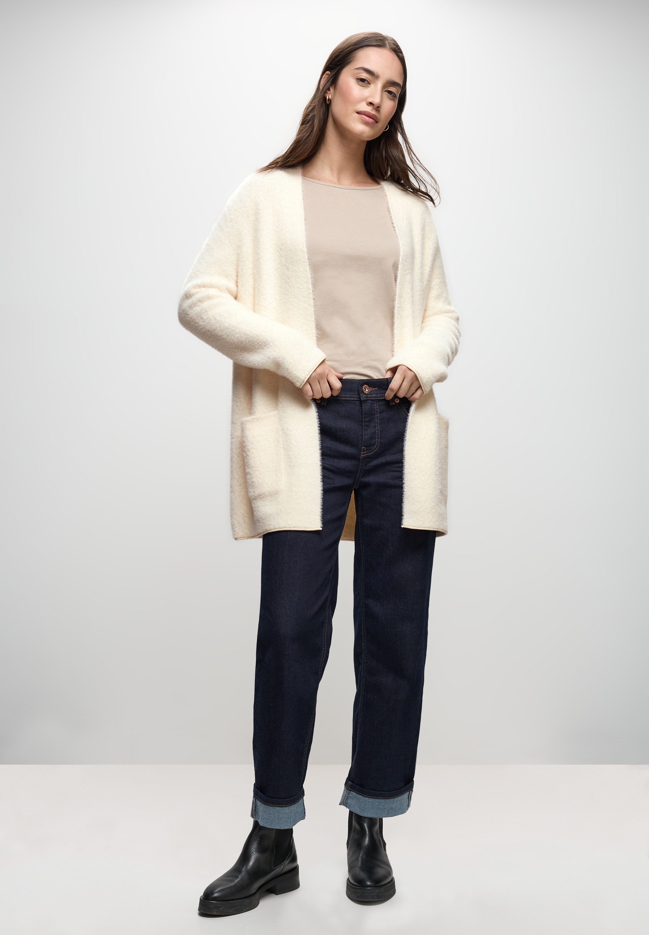 STREET ONE Strickjacke mit aufgenähten Taschen