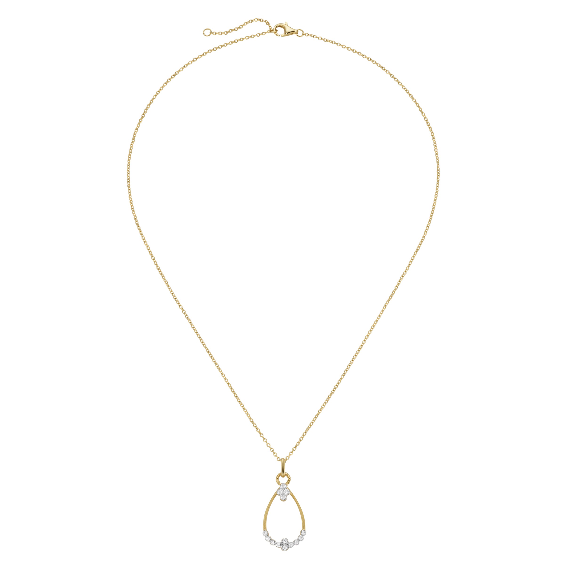 Smart Jewel Kette mit Anhänger »tropfenförmig, Zirkonia Steine, Silber 925«