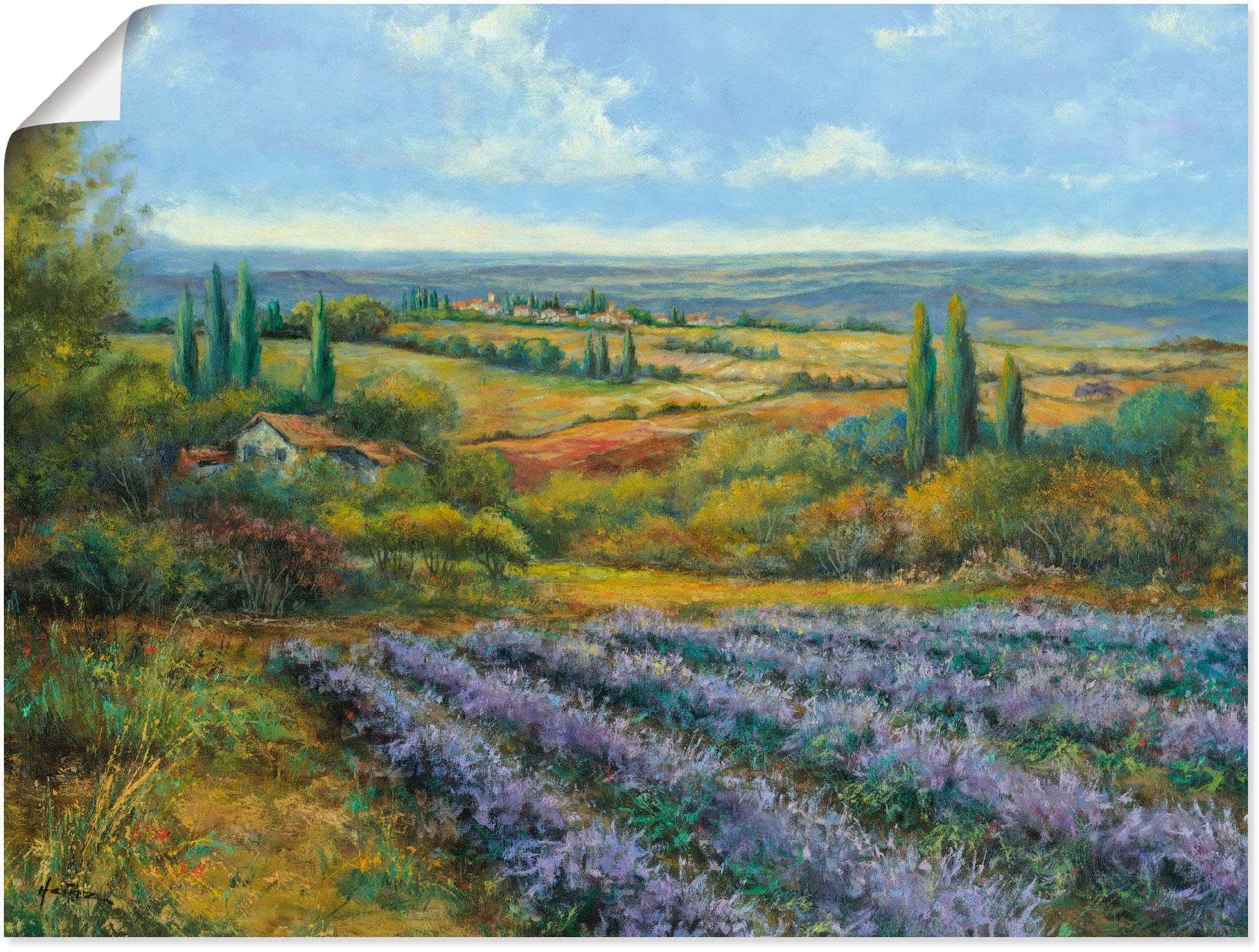 Artland Wandbild "Lavendelfelder in der Provence", Europa, (1 St.), als Lei günstig online kaufen