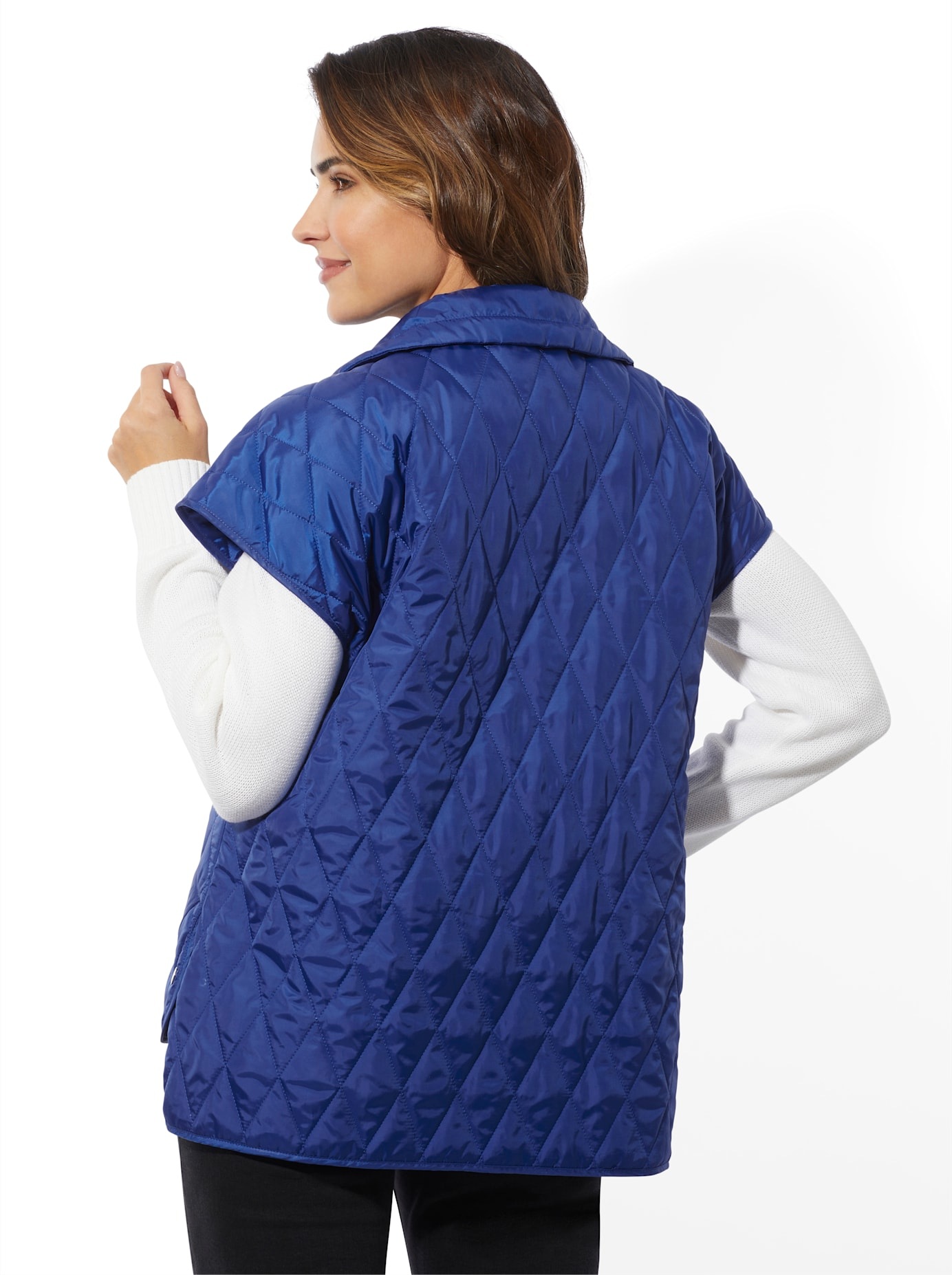 Classic Basics Women's Quilted Vest Royal Blue 46 2