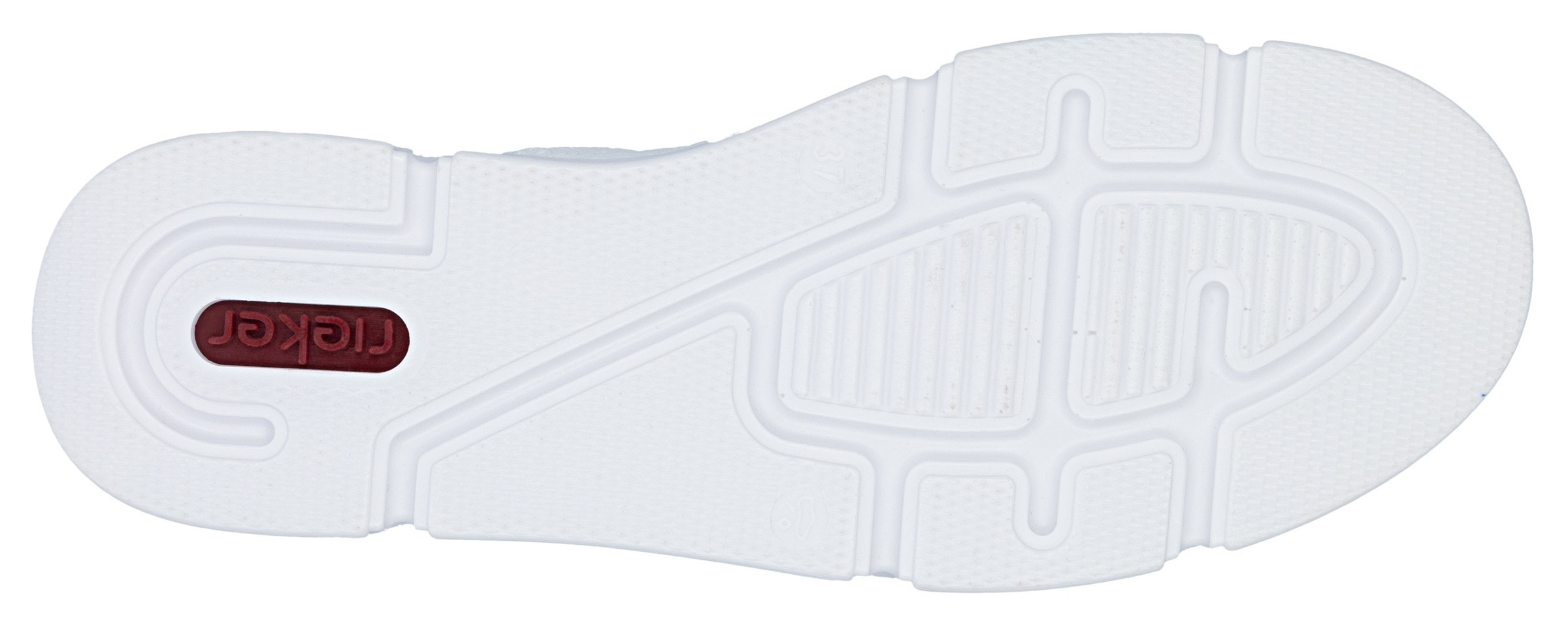 Plateausneaker RIEKER, Damen, Gr. 41, weiß, Lederimitat, Schuhe Skaterschuh Sneaker low, mit metallicfarbenen Akzenten, Freizeitschuh, Halbschuh, Schnürschuh, Topseller 3