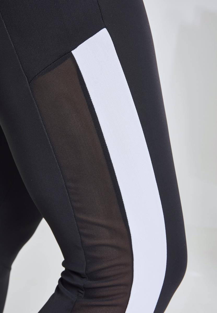 URBAN CLASSICS Leggings »Urban Classics Damen Ladies Tech Mesh Striped Pocket Leggings«, (1 tlg.)
