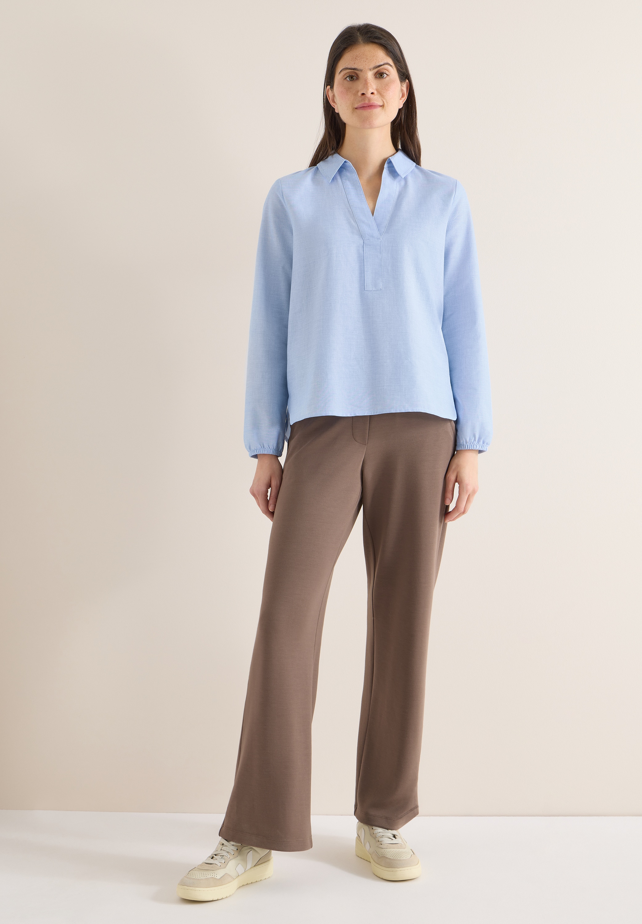 Cecil Langarmbluse aus reiner Baumwolle