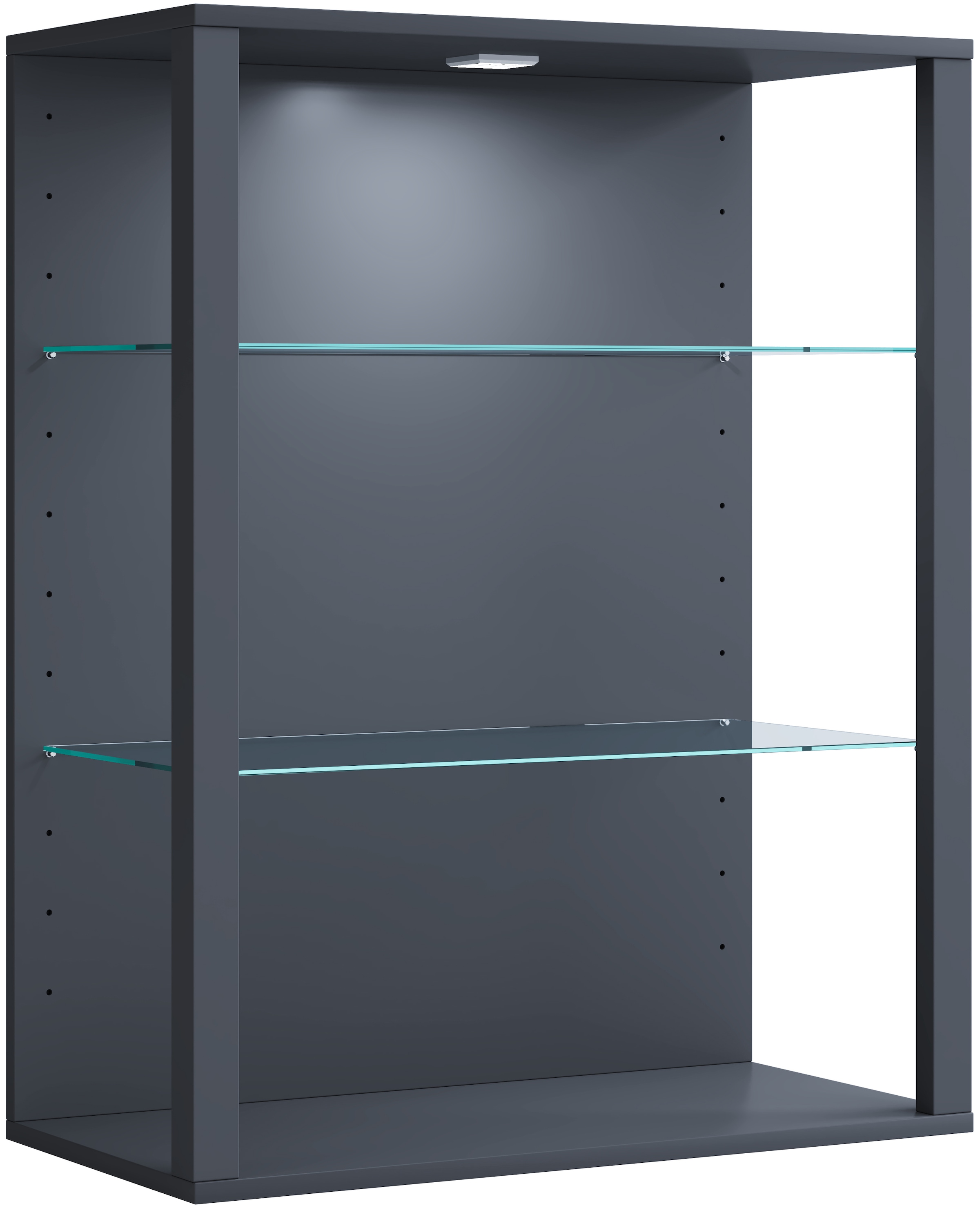 VCM Wandregal »olz Glas Stand Vitrine Sammelvitrine Glasol LW«