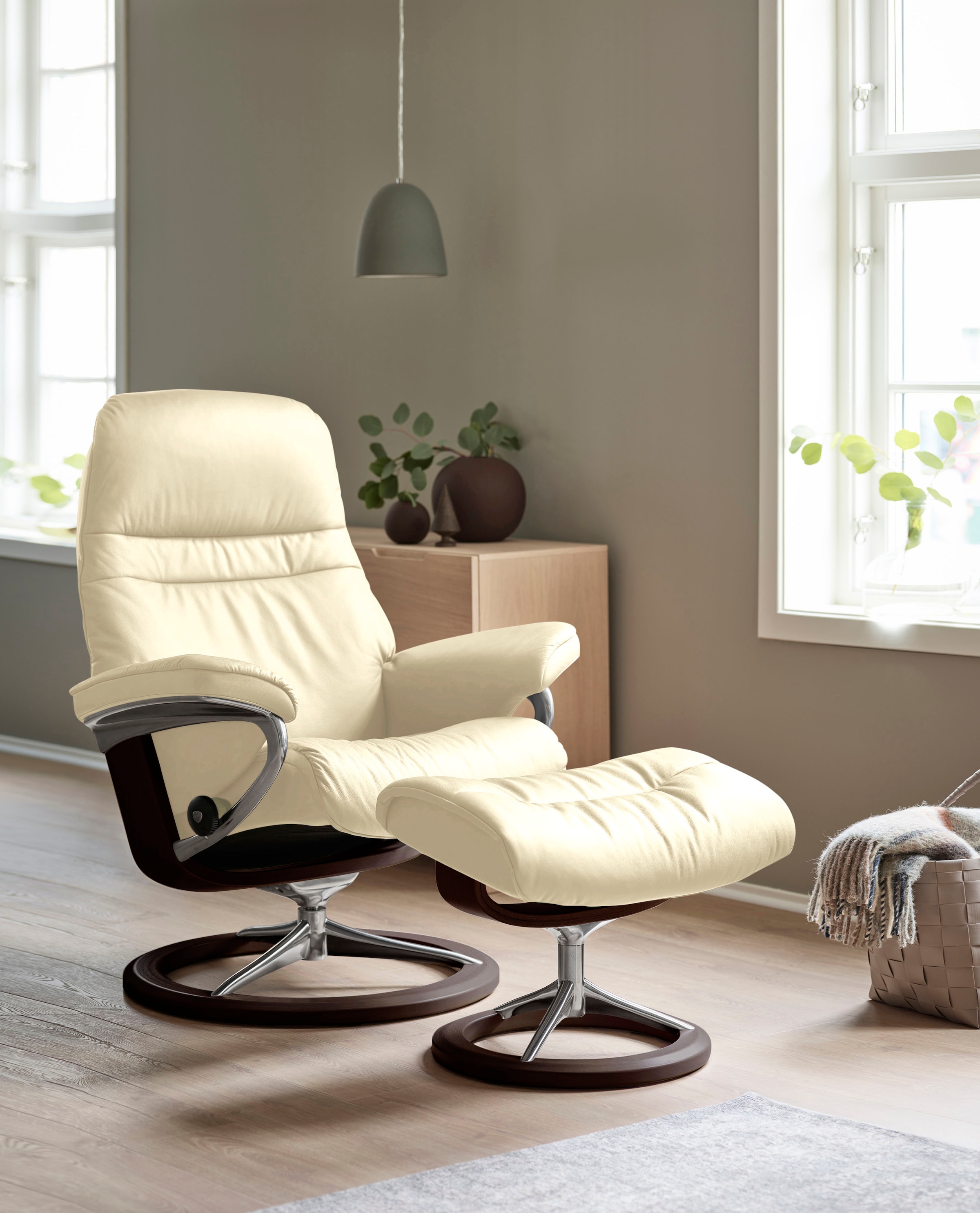 Stressless Relaxsessel "Sunrise", (Set, Relaxsessel mit Hocker), mit Signat günstig online kaufen