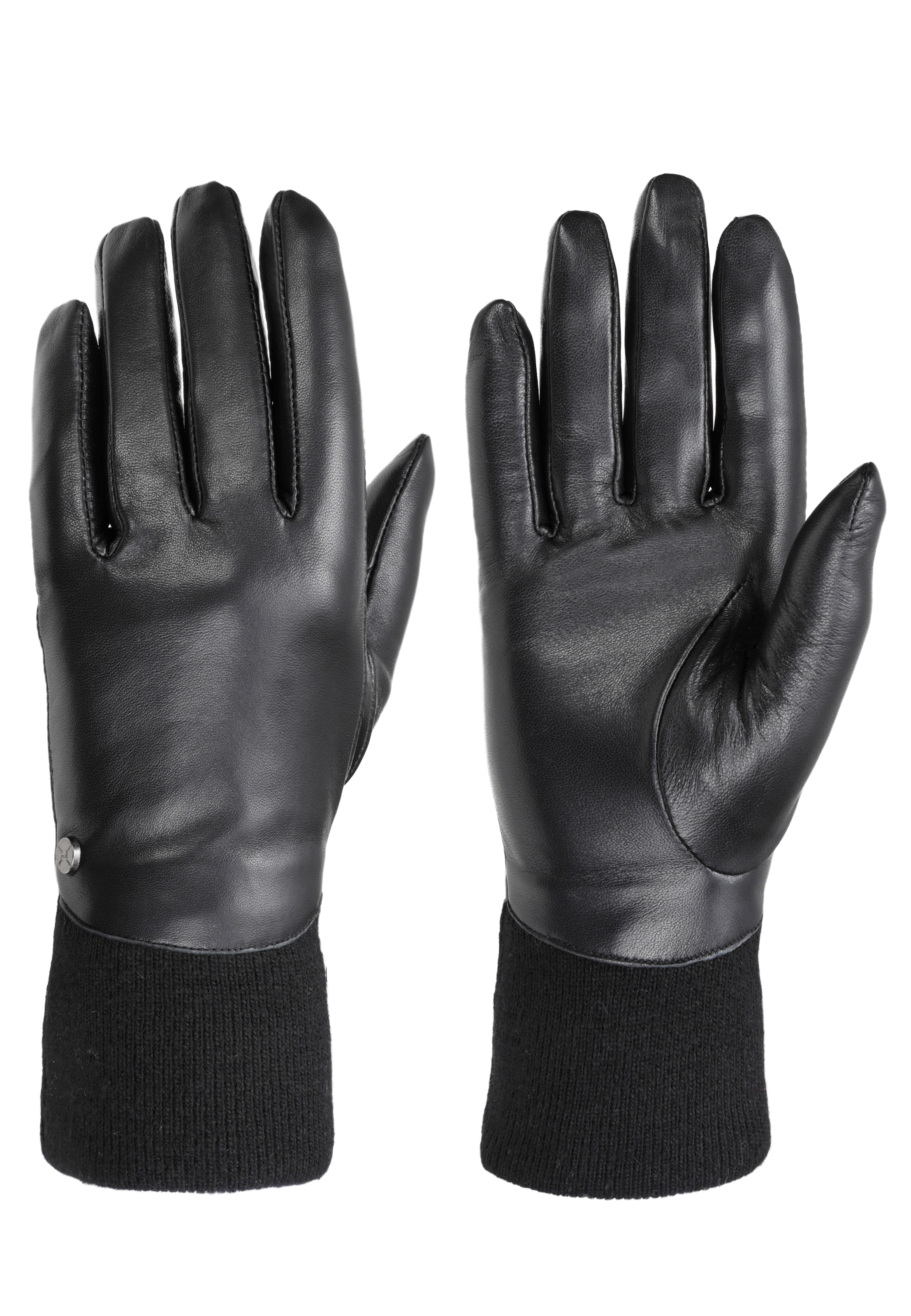 PEARLWOOD Lederhandschuhe "LUNA", weiches Fleecefutter, Strickbündchen günstig online kaufen