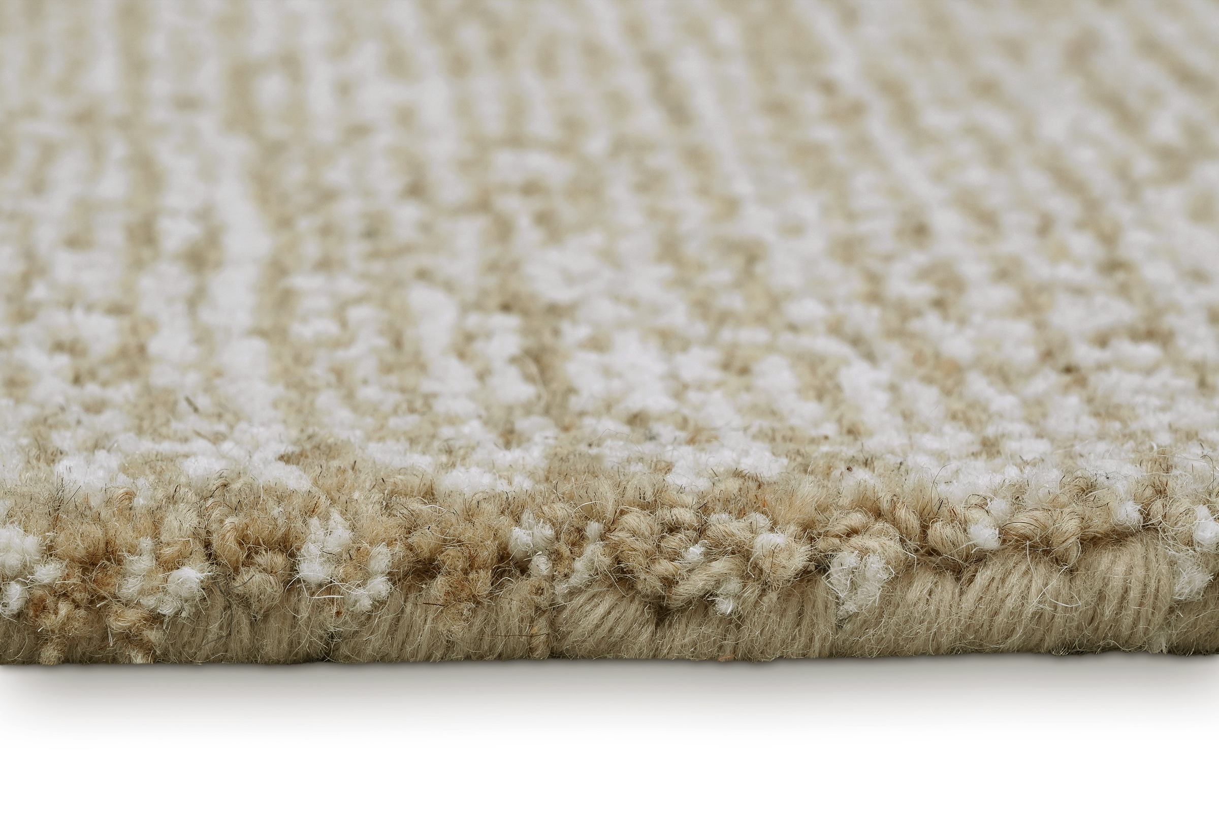 Wecon home Wollteppich »Hamptons THIRTEEN«, rund, 10 mm Höhe, Schurwolle, Kurzflor, Wohnzimmer, Schlafzimmer, elegant, Wellen-Design