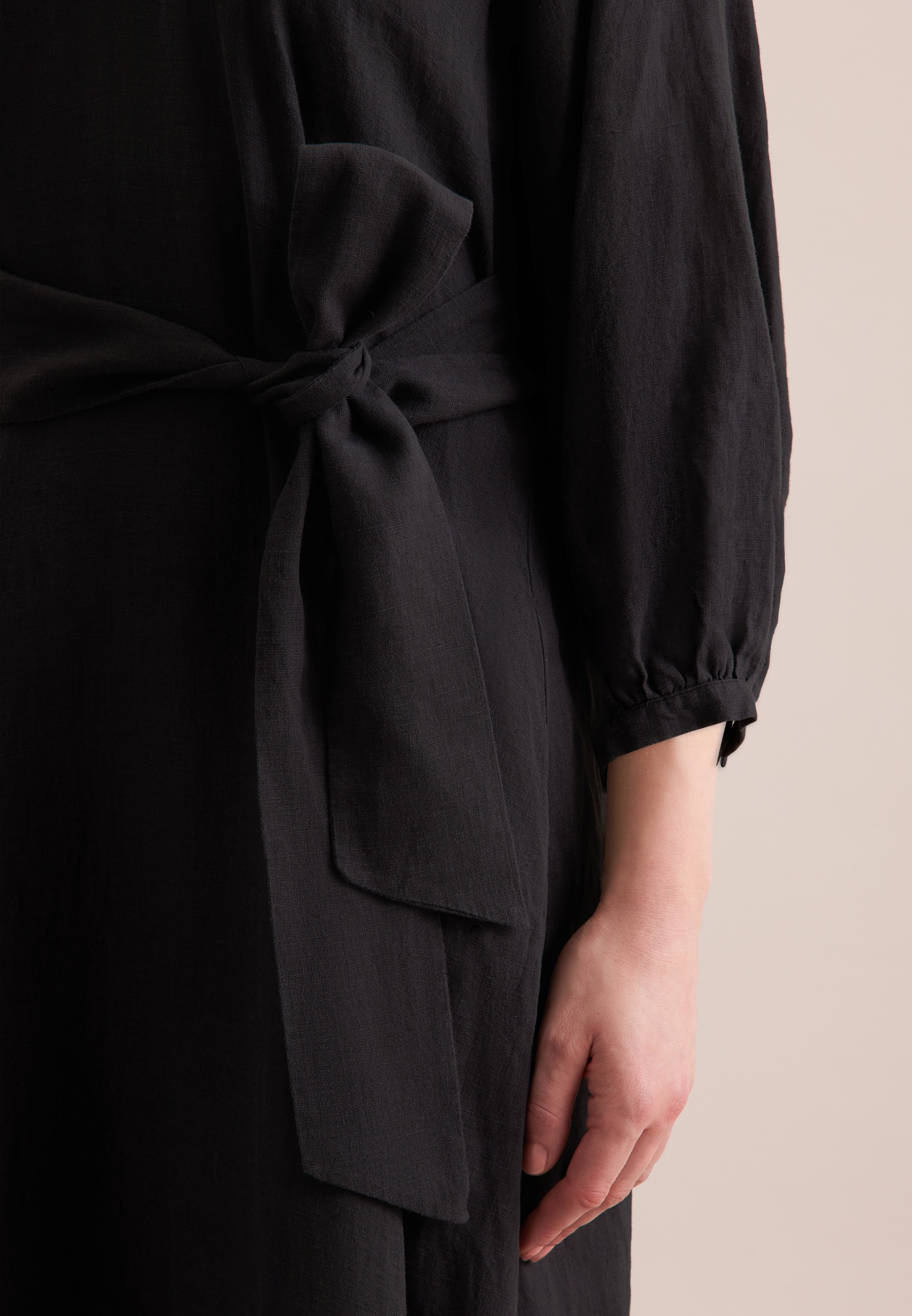seidensticker Sommerkleid »Schwarze Rose«, 3/4-Arm Rundhals Uni