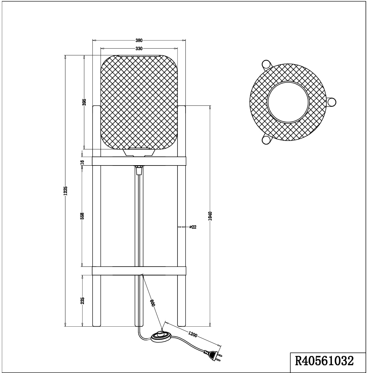 TRIO Leuchten Stehlampe »CALIMERO«, BAUR mit Ã˜ frei Schnurschalter, | E27-Leuchtmittel 123cm, Höhe flammig-flammig, 1 wählbar, 38cm