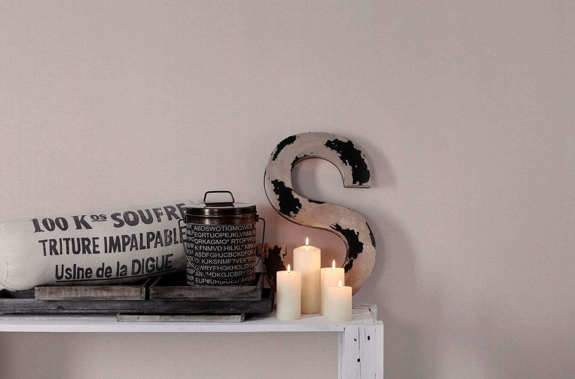 living walls Vliestapete »Hygge«, uni-einfarbig-unifarben, Uni Tapete einfarbig Tapeten Wohnzimmer Schlafzimmer Küche Flur Design