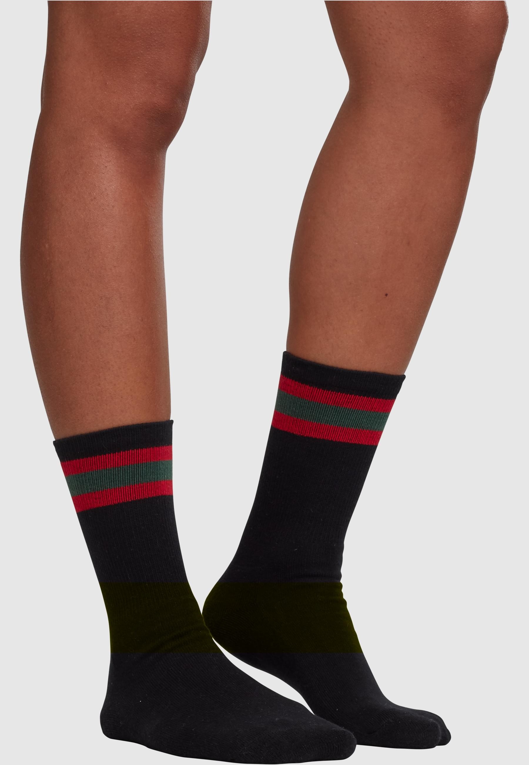 URBAN CLASSICS Basicsocken »Urban Classics Unisex Stripy Sport Socks 2-Pack«, (1 Paar)