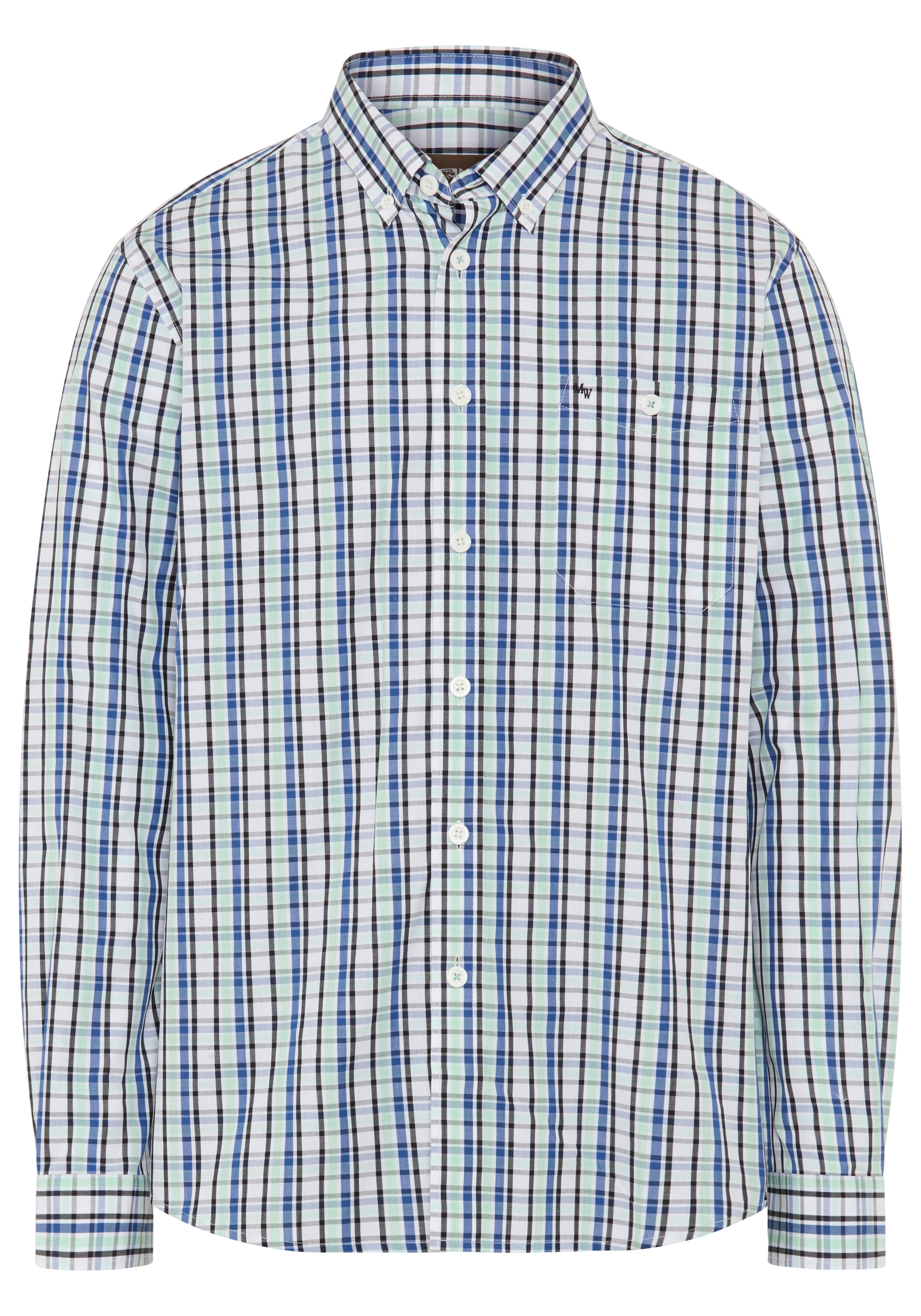 Man's World Karohemd regular fit, normale Länge, Langarm mit Manschetten und Ärmelschlitz