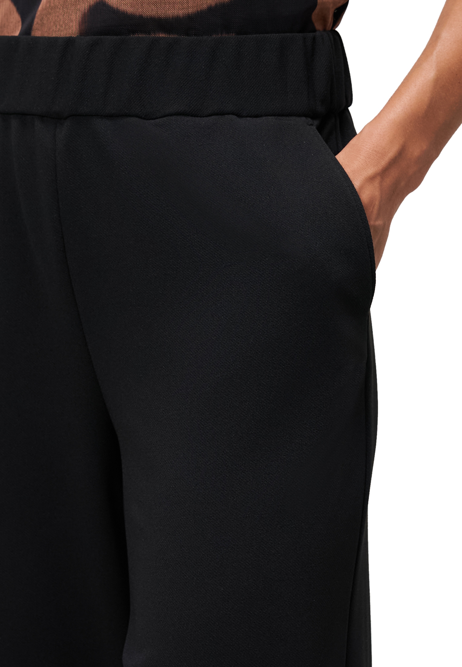 Zero Stoffhose »zero Stoffhose mit elastischem Bund 30 Inch«, Plain/ohne Details