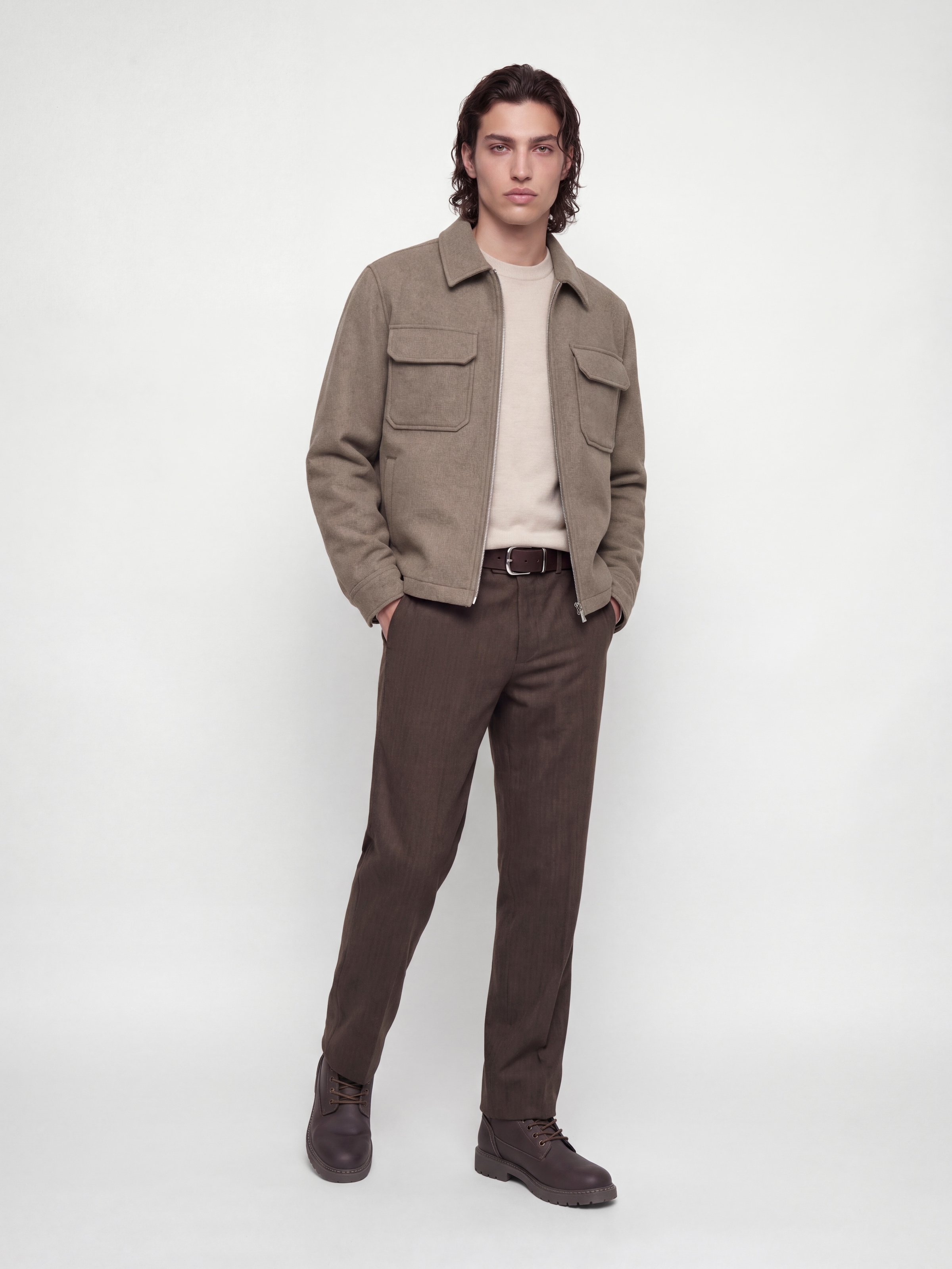 Jack & Jones Blouson »JPRBLUWAKEFIELD WOOL BLEND JACKET SN« Materialmix, mit Wollanteil