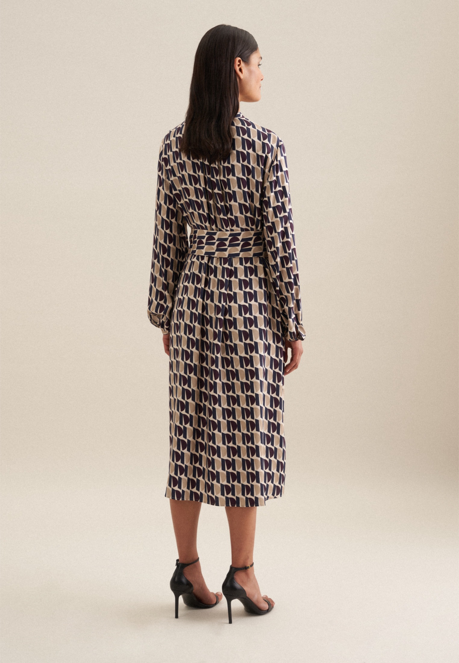 seidensticker Sommerkleid "Schwarze Rose" 1/1 Kragen Druck günstig online kaufen