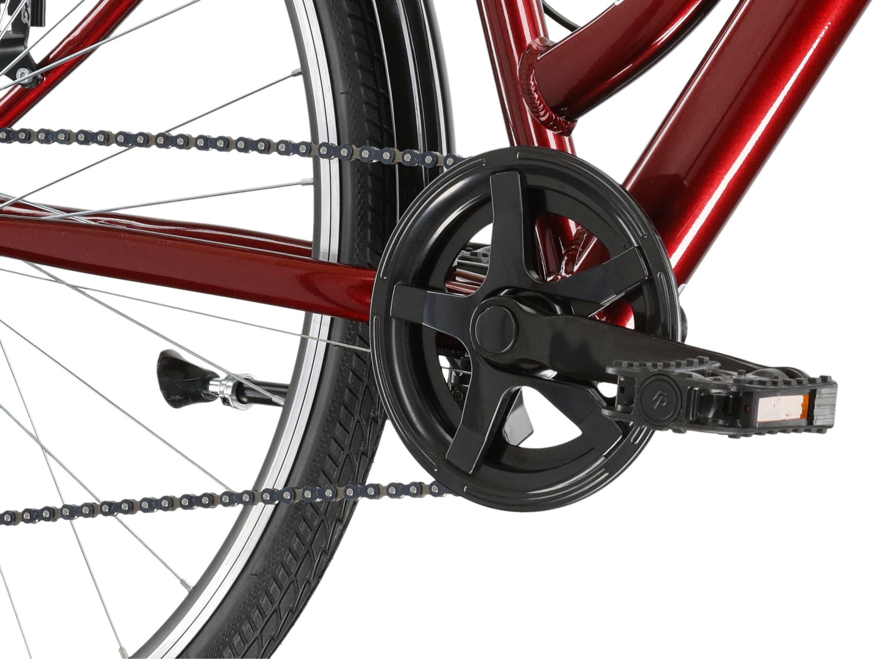 Kross Cityrad »KROSS Citybike Sentio 1.0 rot 6 Gänge«, 6 Gang, Shimano, TOURNEY TZ500 Schaltwerk, Kettenschaltung