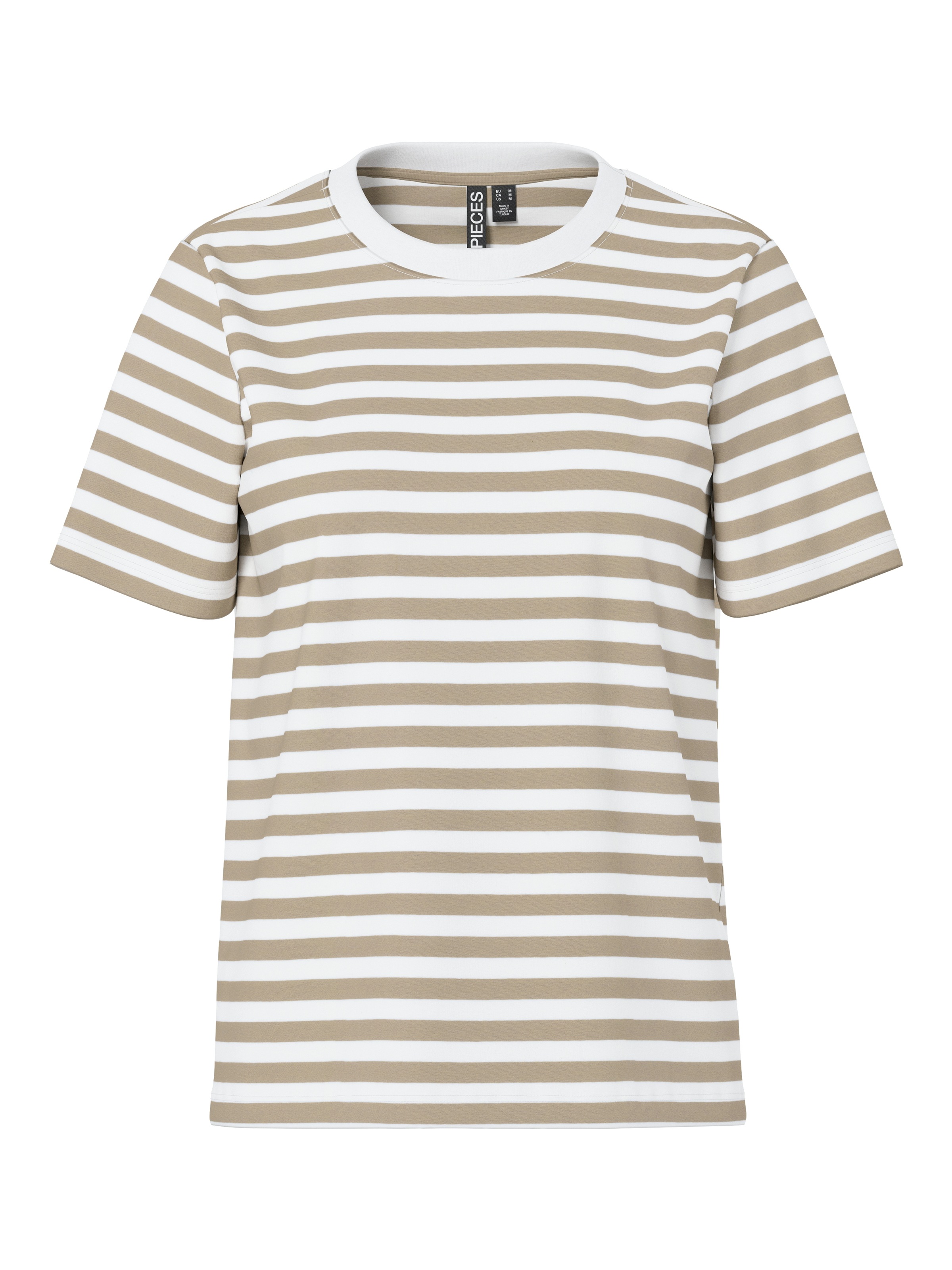 pieces Kurzarmshirt »PCRIA SS TEE STRIPES NOOS BC« Baumwolle, regular fit