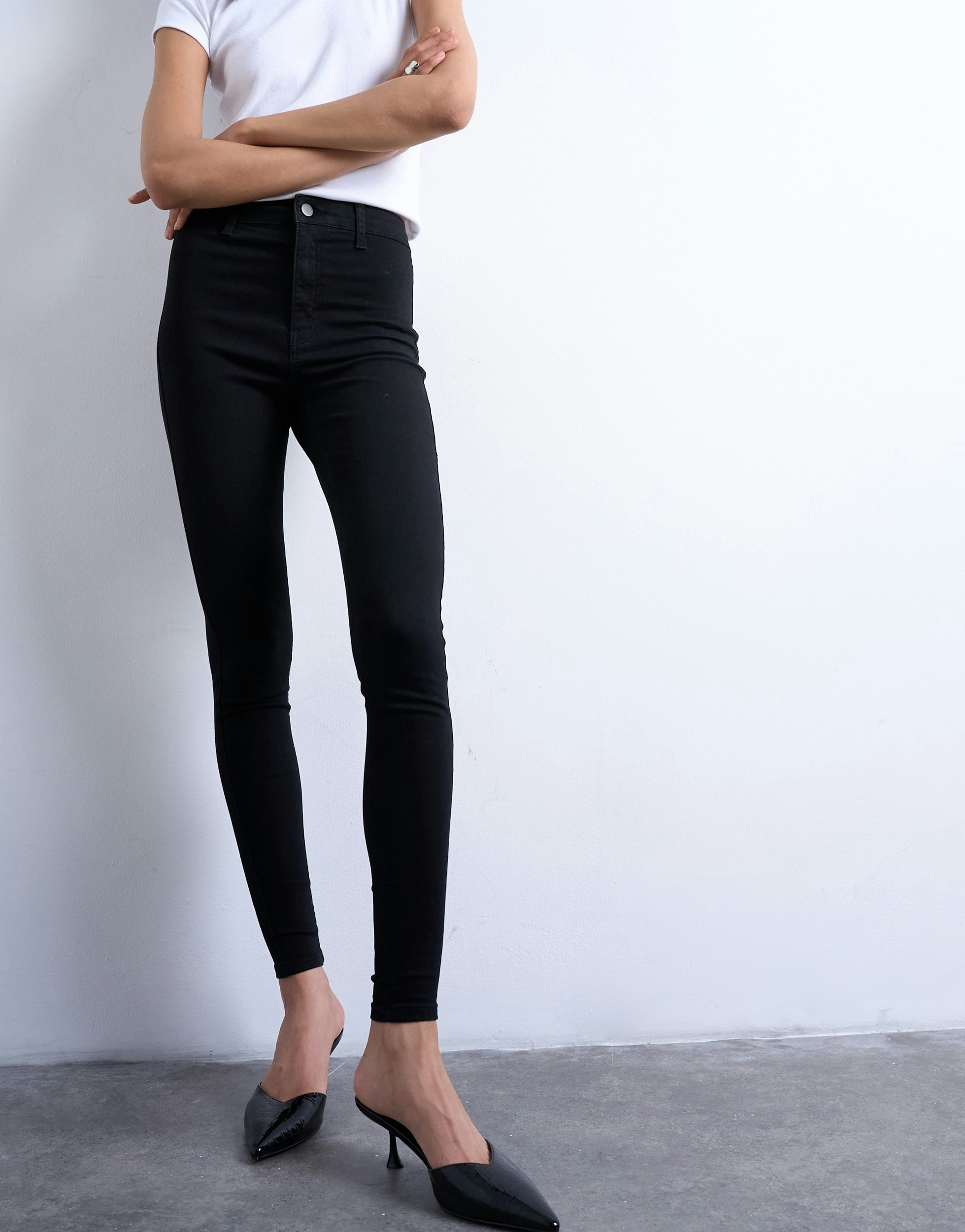 TOPSHOP Skinny-fit-Jeans "TSJONI HR SKINNY DNM JEANS BL NOOS" Baumwollmischung, skinny fit, high waist